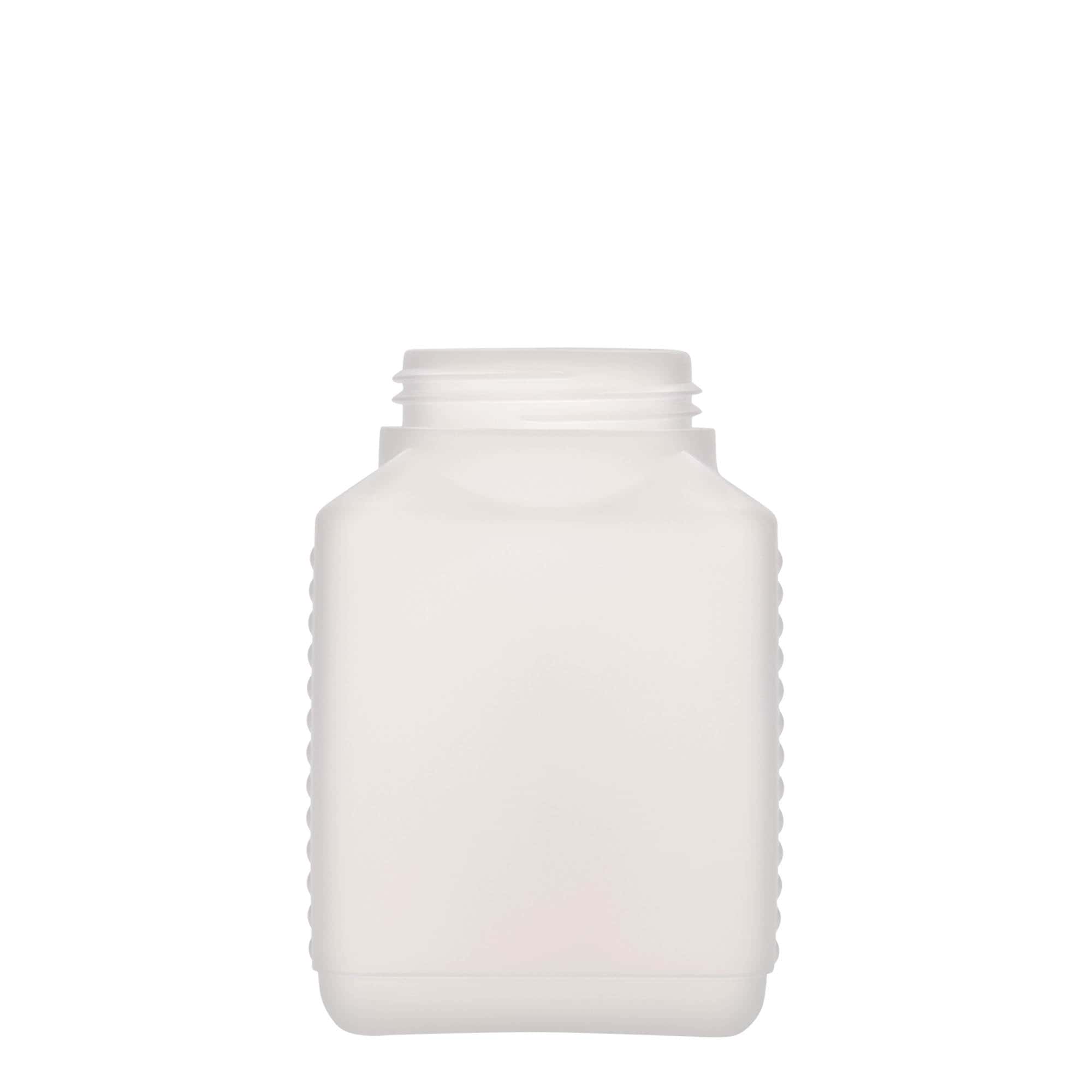 Μπουκάλι με φαρδύ λαιμό 500 ml, ορθογώνιο, πλαστικό HDPE, φυσικό χρώμα, στόμιο: DIN 60 EPE Μπουκάλι με φαρδύ λαιμό 500 ml, ορθογώνιο, πλαστικό HDPE, φυσικό χρώμα, στόμιο: DIN 60 EPE