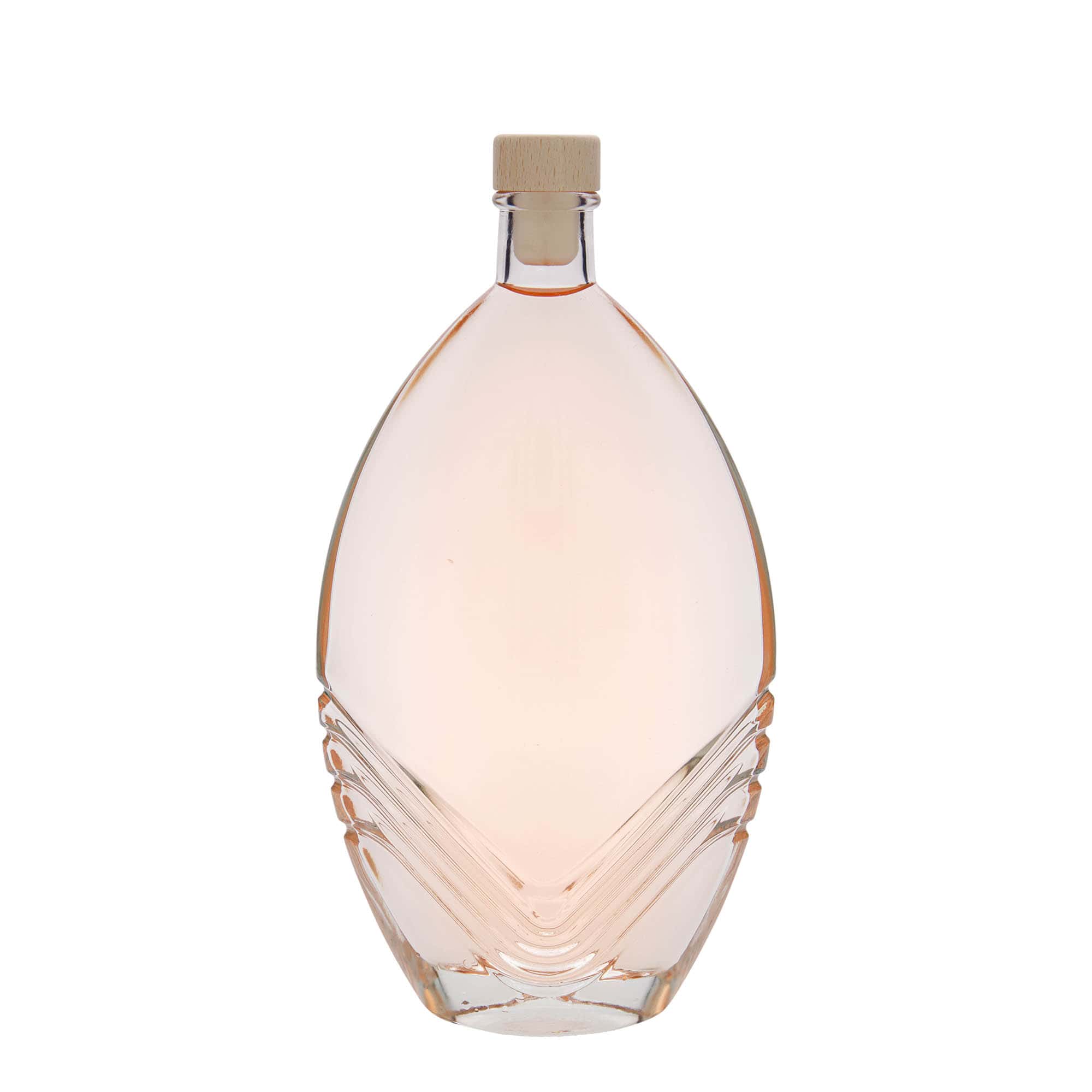Γυάλινο μπουκάλι 'Florence' 500 ml, οβάλ, στόμιο: φελλός