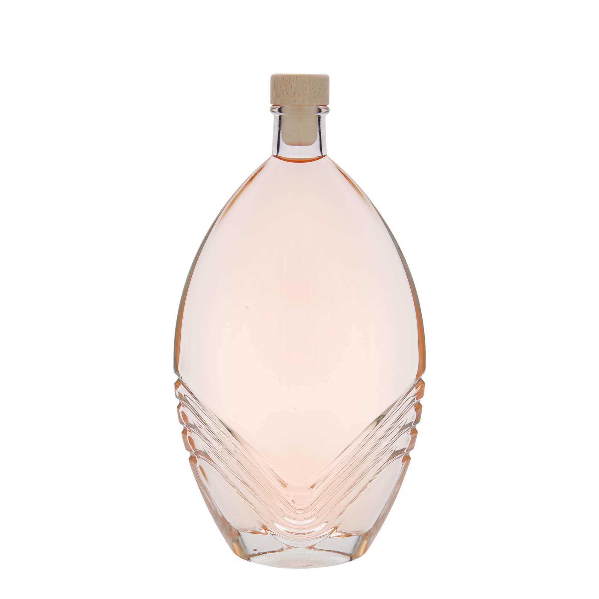 Γυάλινο μπουκάλι 'Florence' 500 ml, οβάλ, στόμιο: φελλός