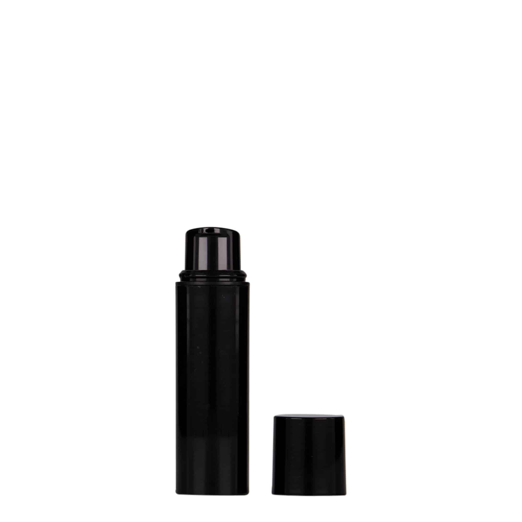 10 ml Airless Διανομέας 'Nano', πλαστικό PP, μαύρο