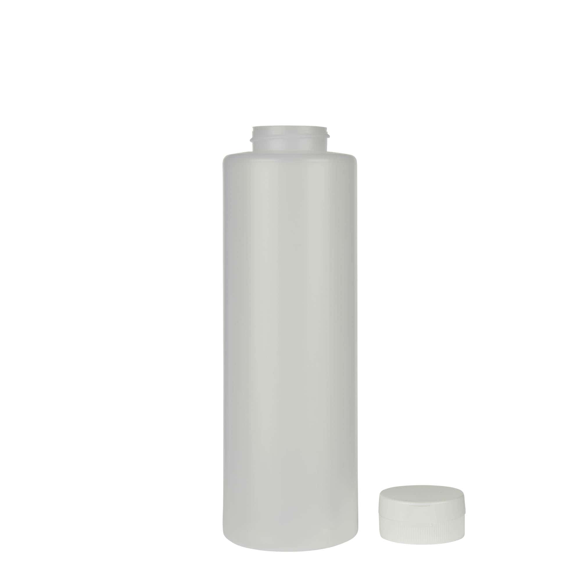 Μπουκάλι για σως 500 ml, πλαστικό LDPE, φυσικό χρώμα, στόμιο: GPI 38/400