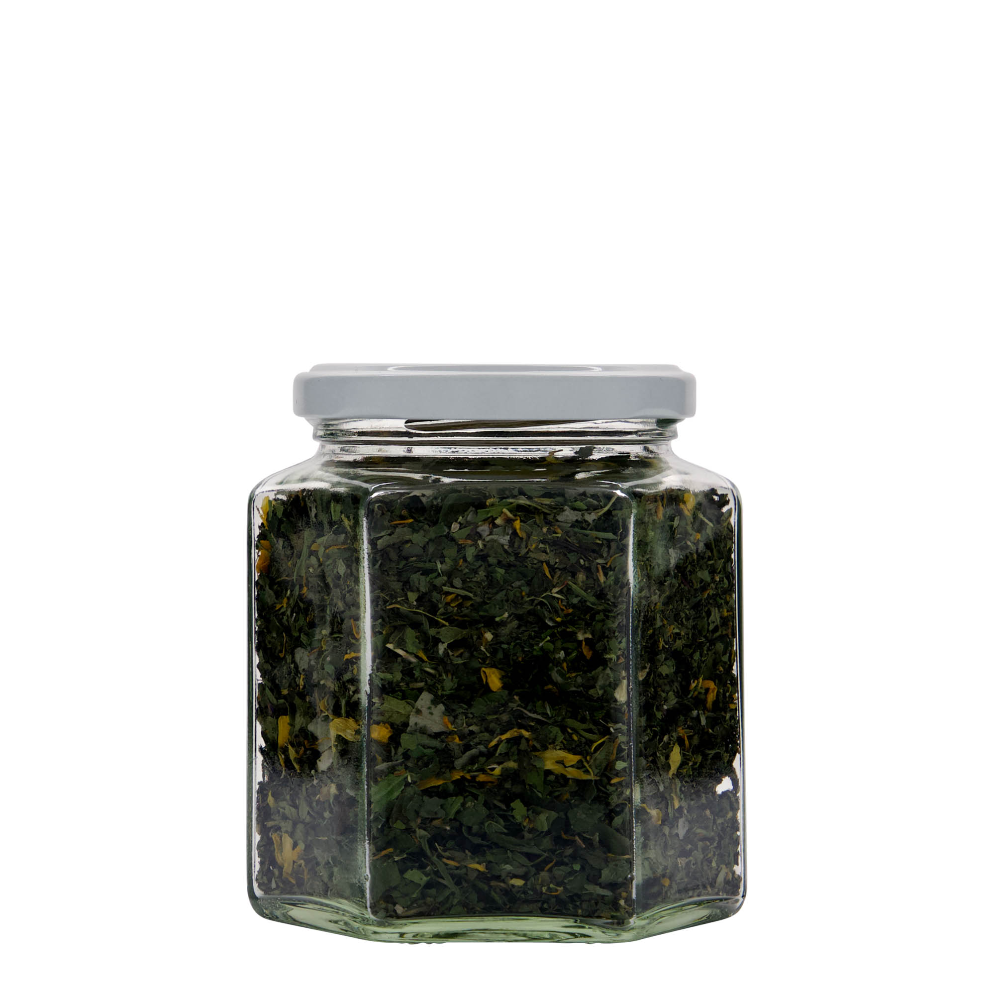 Εξάγωνο βάζο 390 ml, στόμιο: twist-off (TO 70)