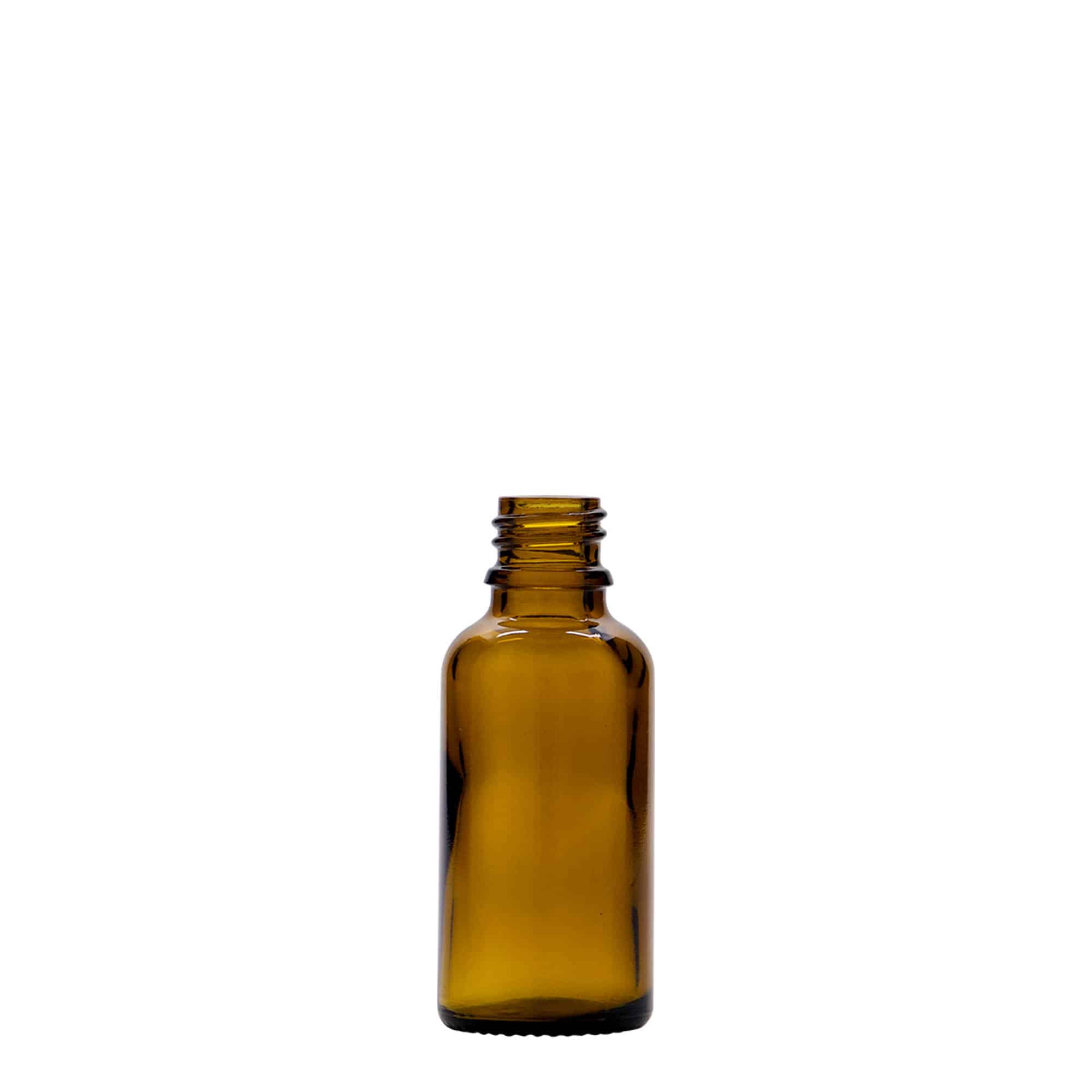 Μπουκάλι φαρμάκου 30 ml, γυάλινο, καφέ, στόμιο: DIN 18