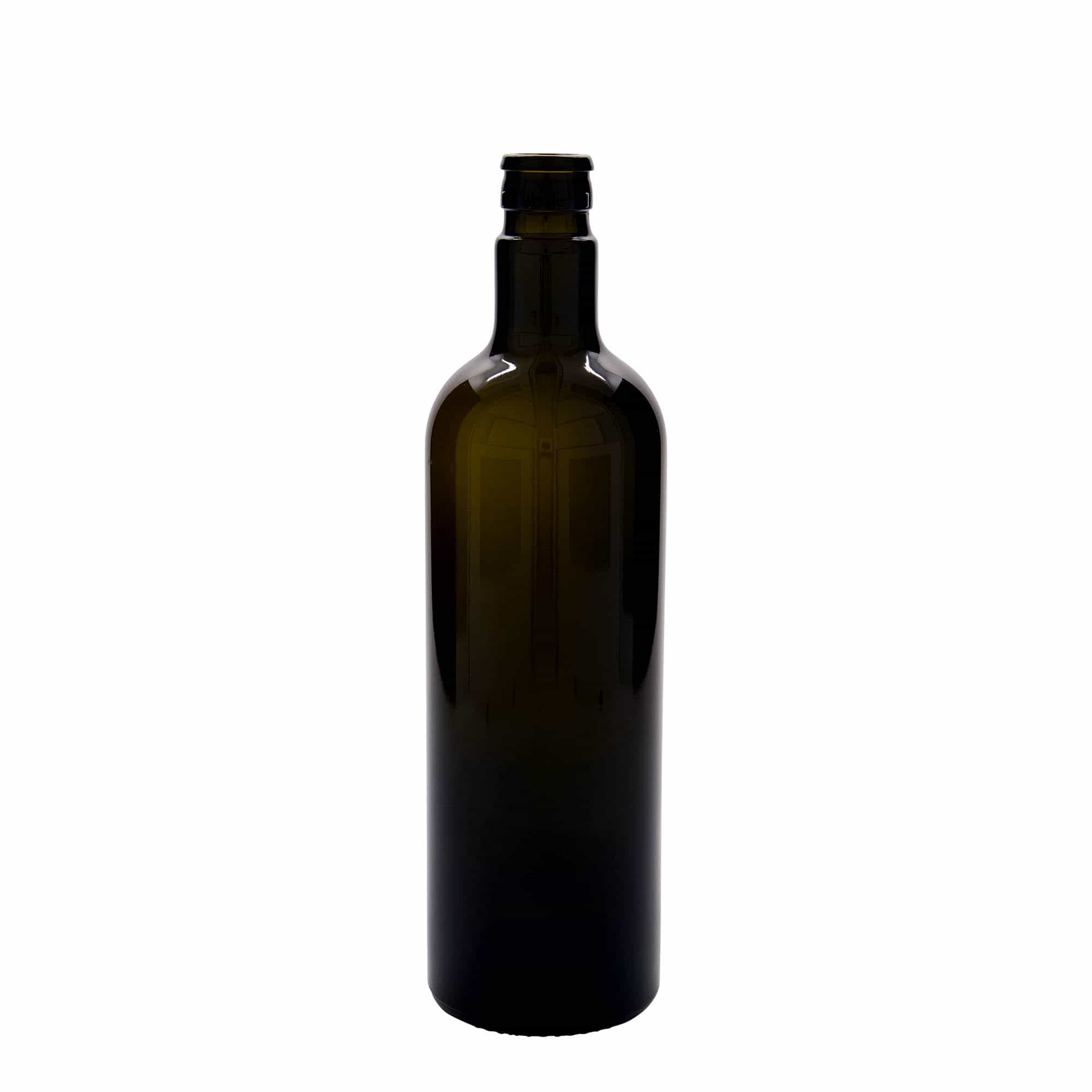 Μπουκάλι για ξίδι/λάδι 'Willy New' 750 ml, γυάλινο, πράσινο αντικέ, στόμιο: DOP Μπουκάλι για ξίδι/λάδι 'Willy New' 750 ml, γυάλινο, πράσινο αντικέ, στόμιο: DOP