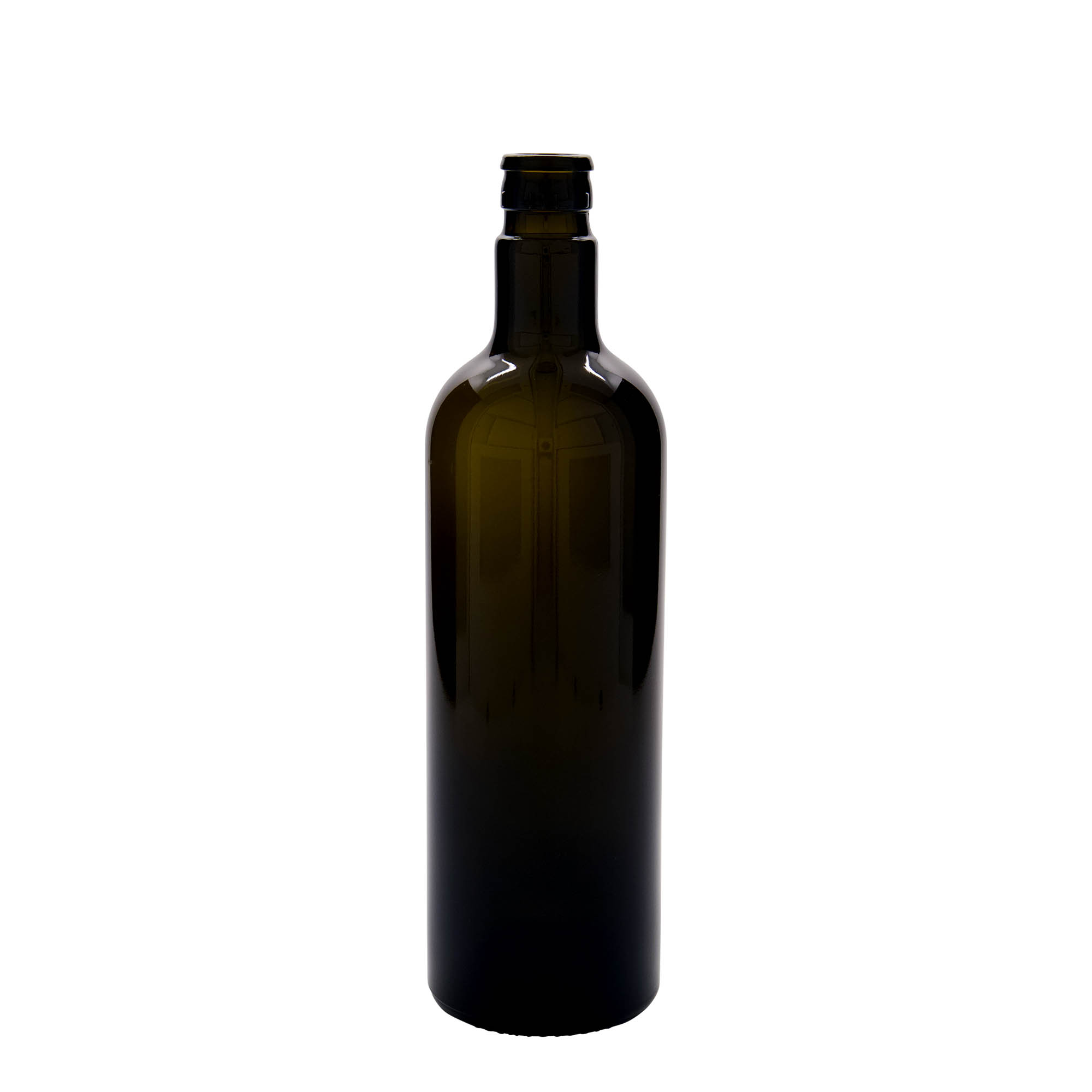 Μπουκάλι για ξίδι/λάδι 'Willy New' 750 ml, γυάλινο, πράσινο αντικέ, στόμιο: DOP