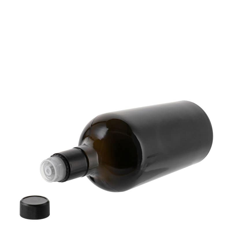 Μπουκάλι για ξίδι/λάδι 'Oleum' 750 ml, γυάλινο, πράσινο αντικέ, στόμιο: DOP