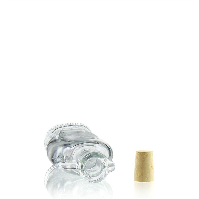 250 ml γυάλινο μπουκάλι 'Eleganta', οβάλ, στόμιο: φελλός