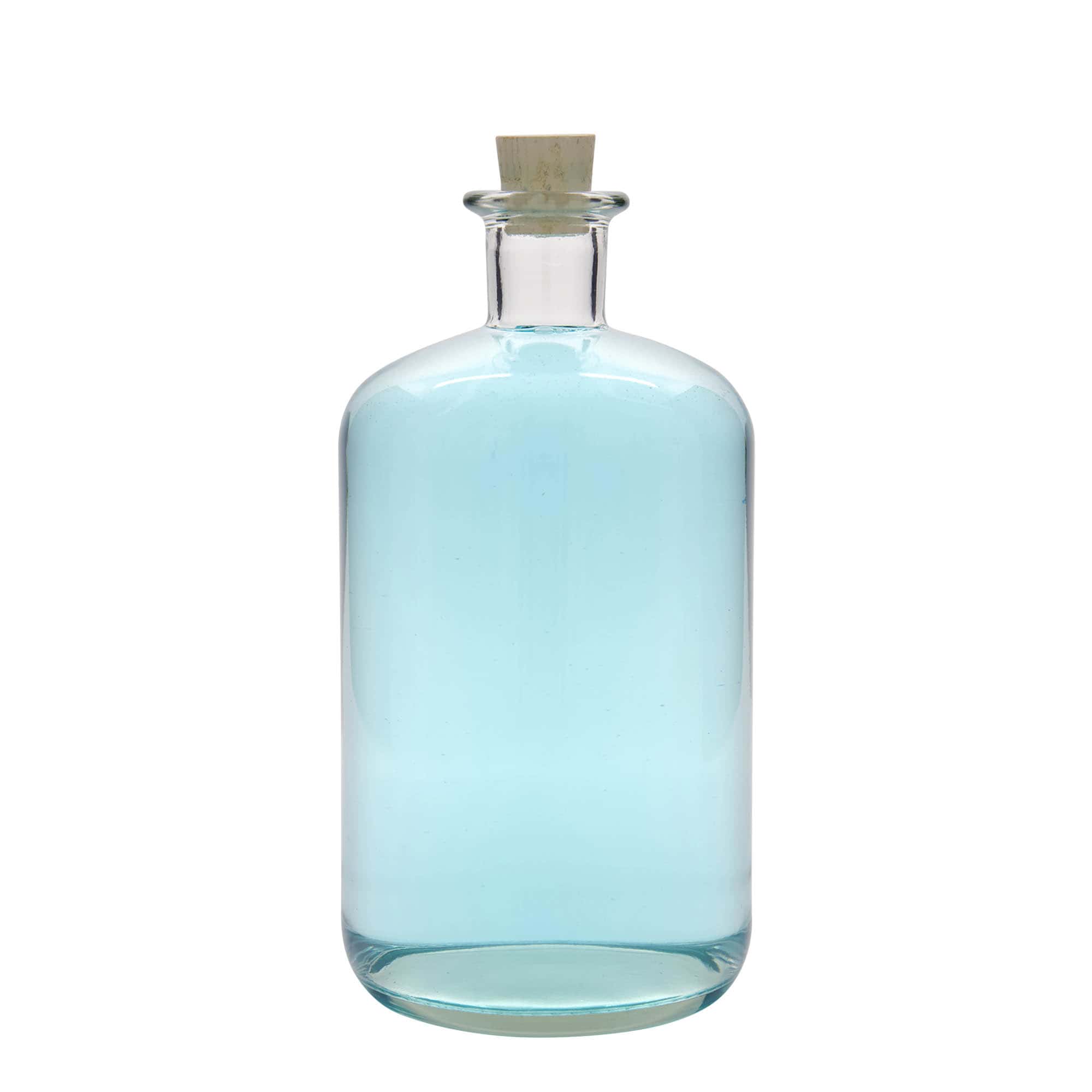Γυάλινο μπουκάλι φαρμακείου 1.500 ml, στόμιο: φελλός