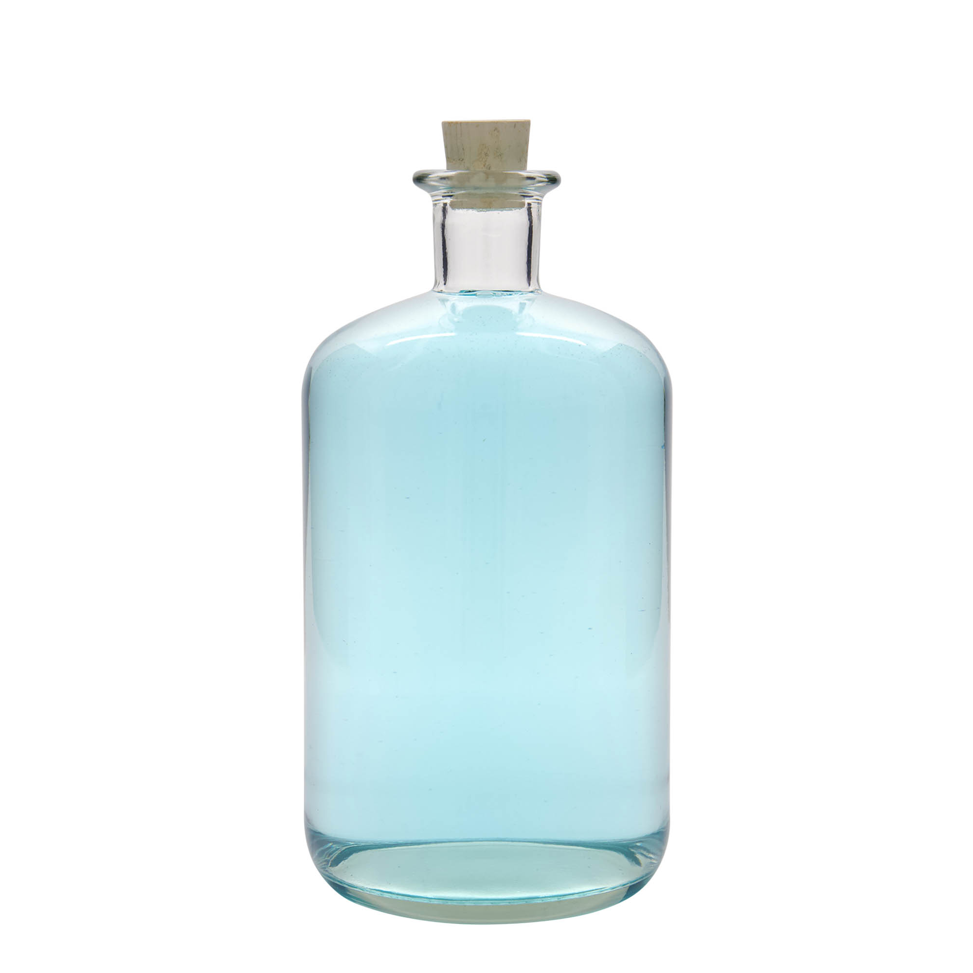 Γυάλινο μπουκάλι φαρμακείου 1.500 ml, στόμιο: φελλός