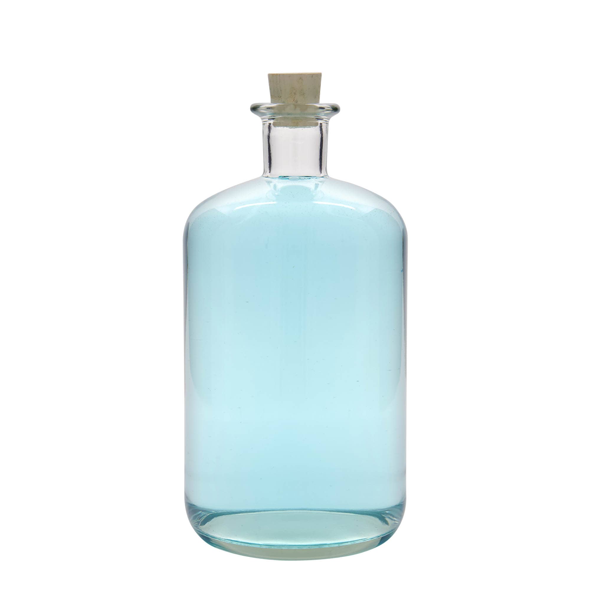 Γυάλινο μπουκάλι φαρμακείου 1.500 ml, στόμιο: φελλός