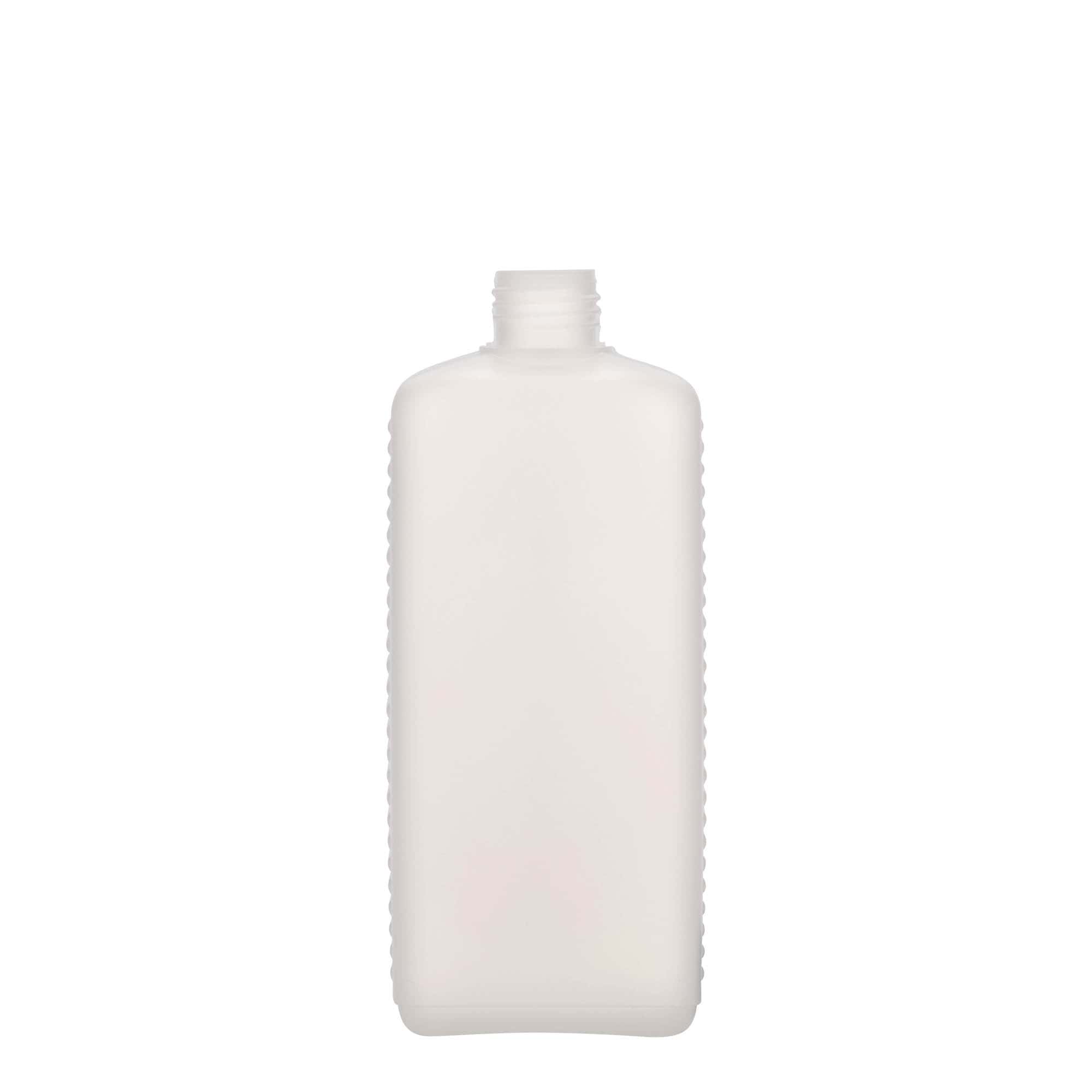 500 ml δοχείο κανίστρου, ορθογώνιο, πλαστικό HDPE, φυσικό, στόμιο: DIN 25 EPE