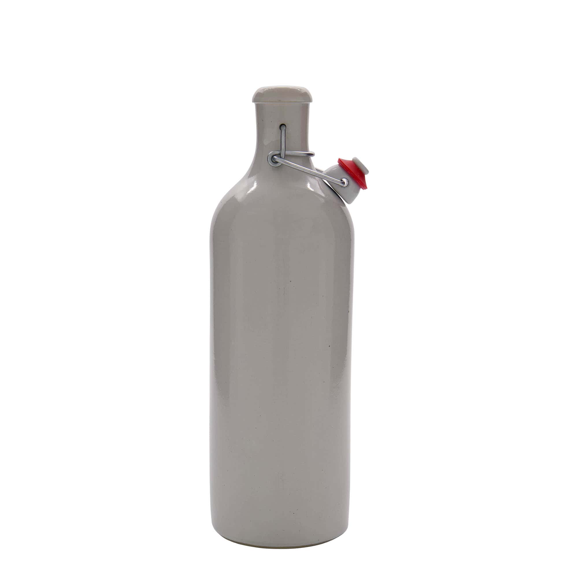 Κεραμικό μπουκάλι 750 ml, κεραμικό, λευκό, στόμιο: μηχανικό πώμα