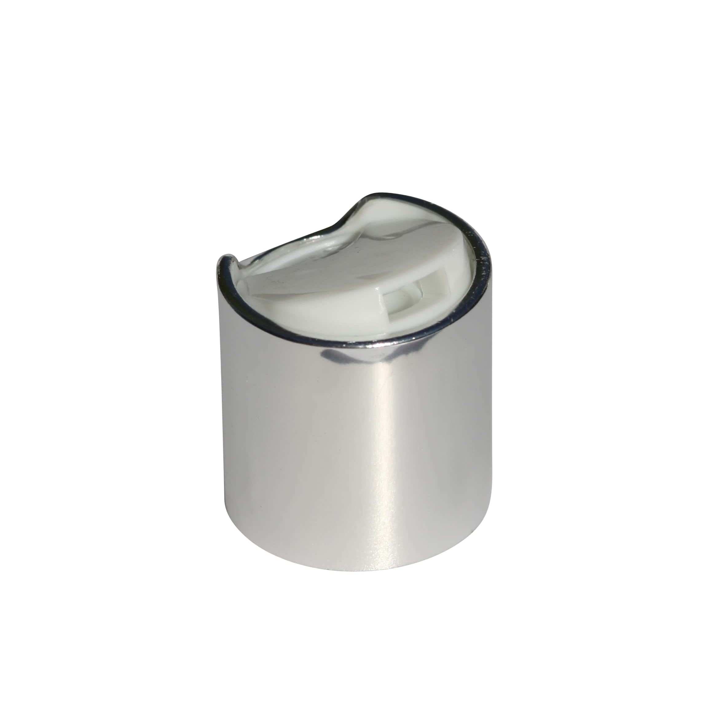 Βιδωτό πώμα disc-top, πλαστικό PP, ασημί, για στόμιο: GPI 24/410