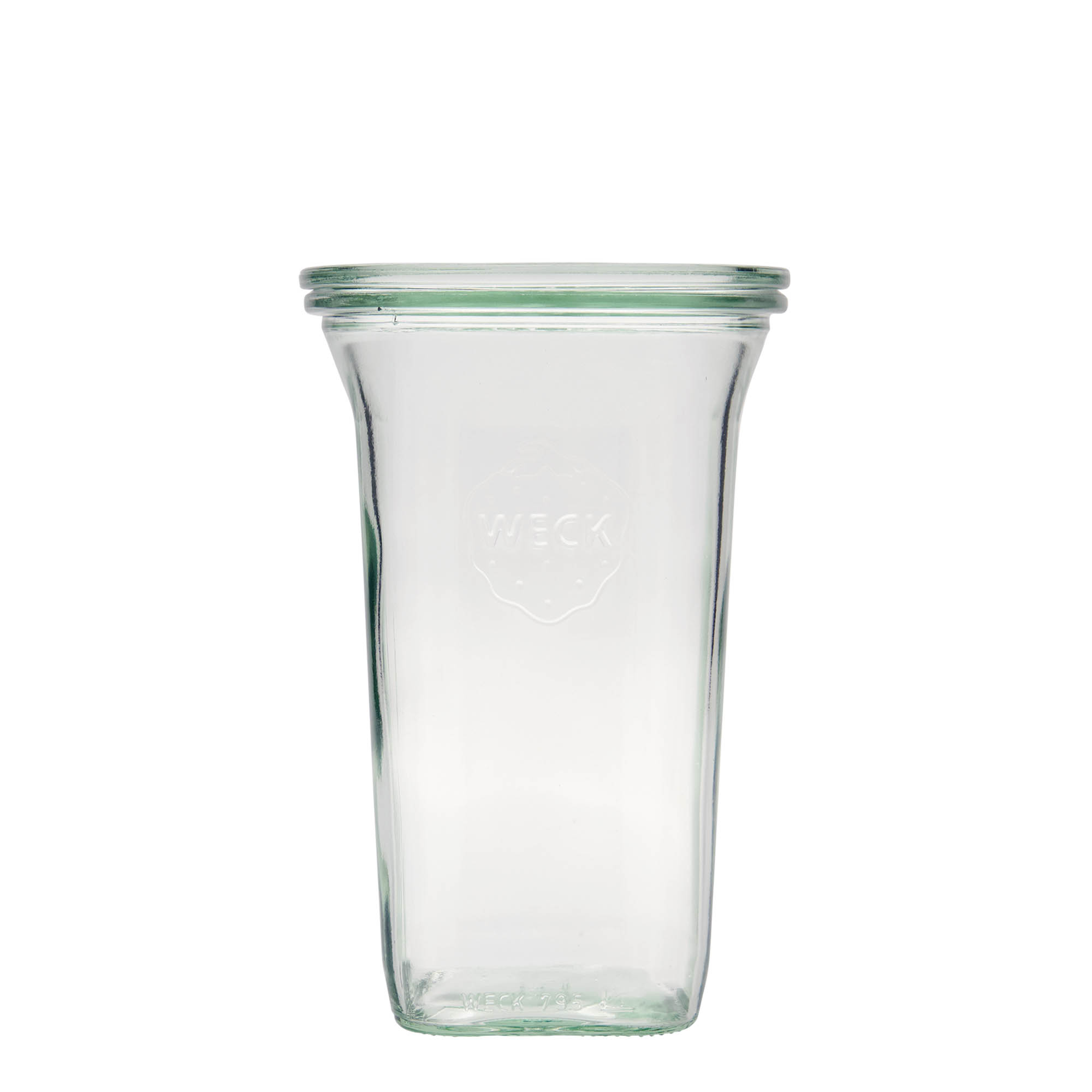 Τετράγωνο βάζο WECK 795 ml, τετράγωνο, στόμιο: στρογγυλεμένο χείλος