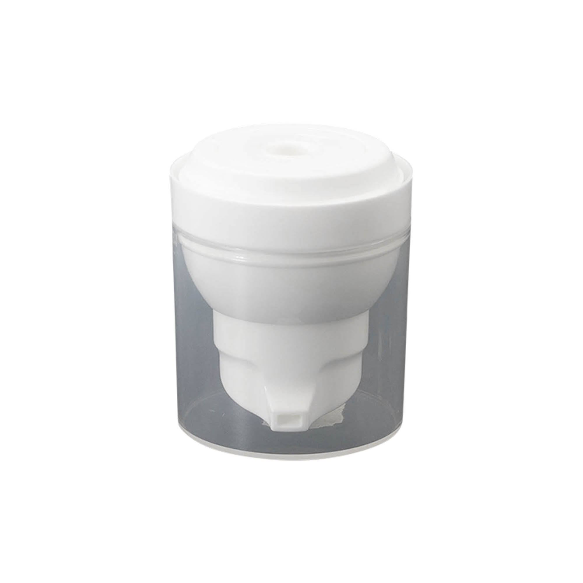 Κεφαλή αντλίας Airless Dispenser 'Mezzo', πλαστικό PP, λευκή