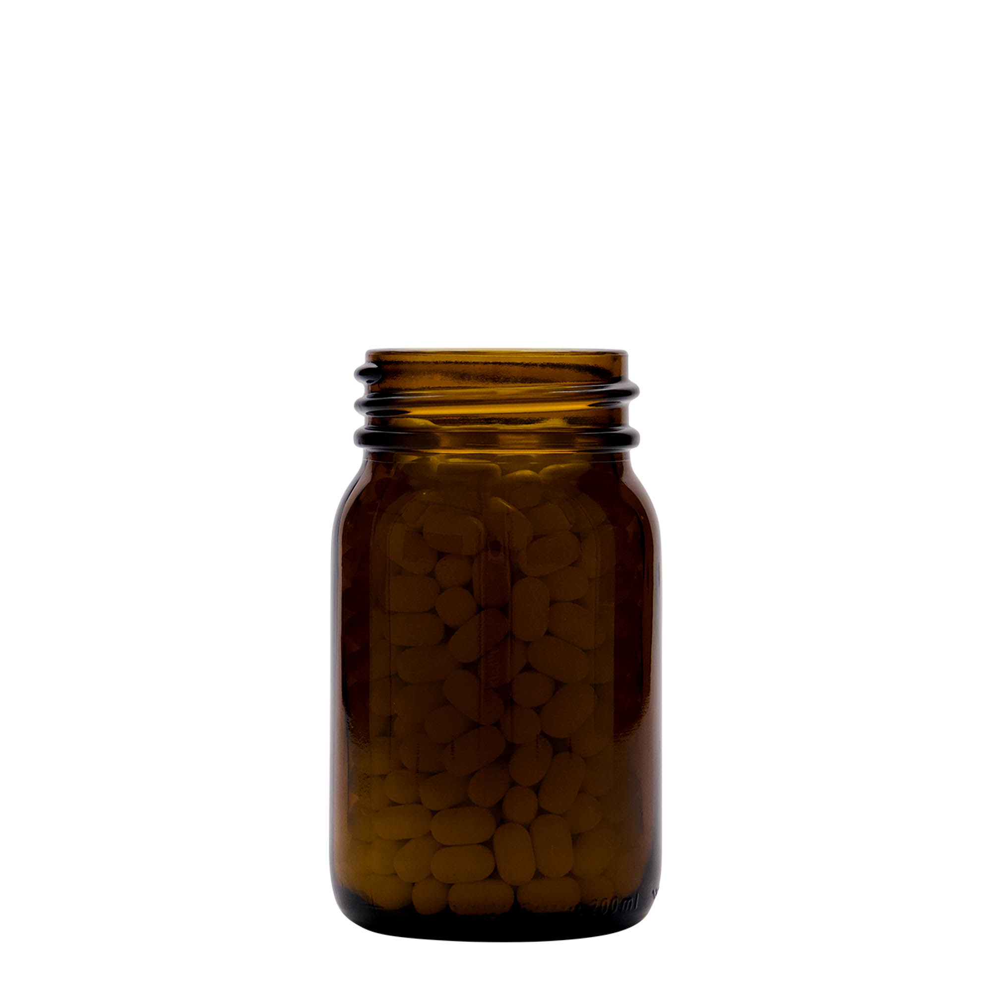 Βάζο με φαρδύ λαιμό 200 ml, καφέ, στόμιο: DIN 55