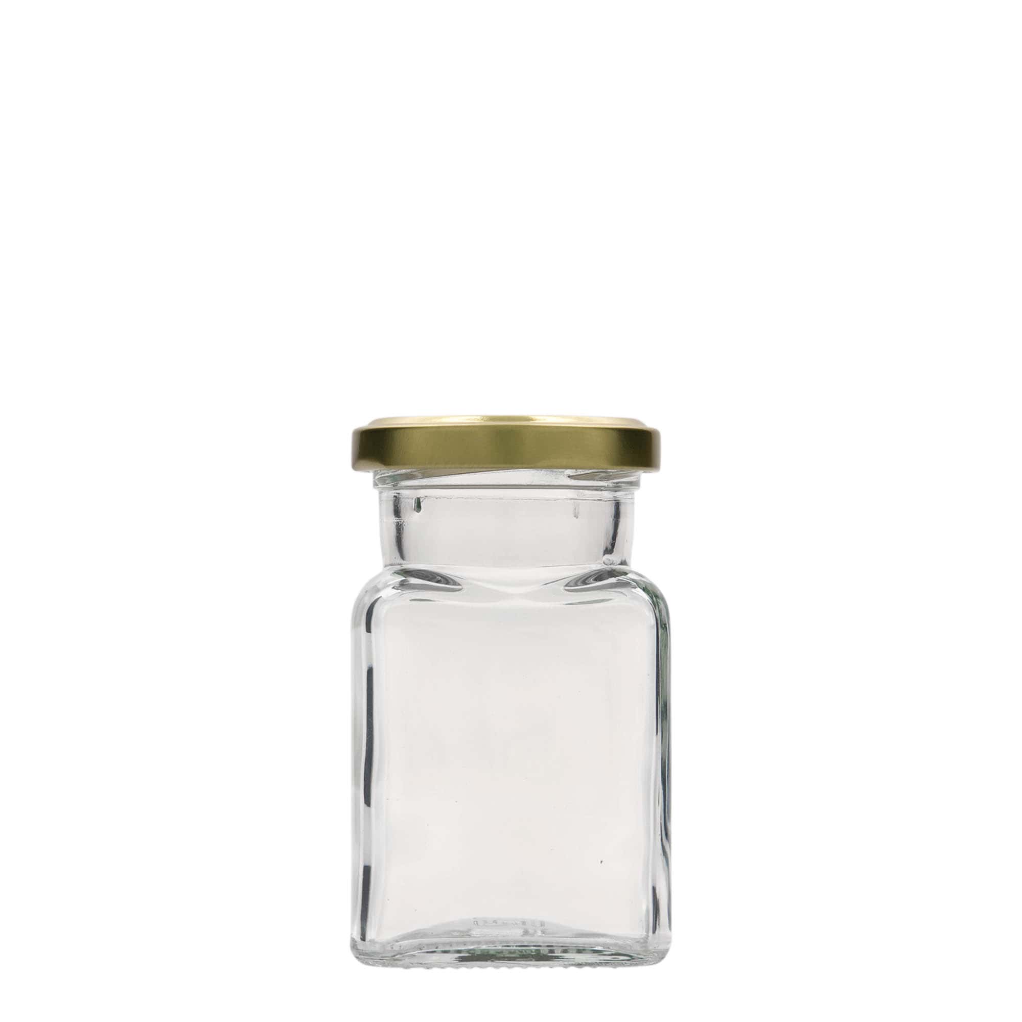 150 ml τετράγωνο γυάλινο βάζο, στόμιο: Twist-Off (TO 53)