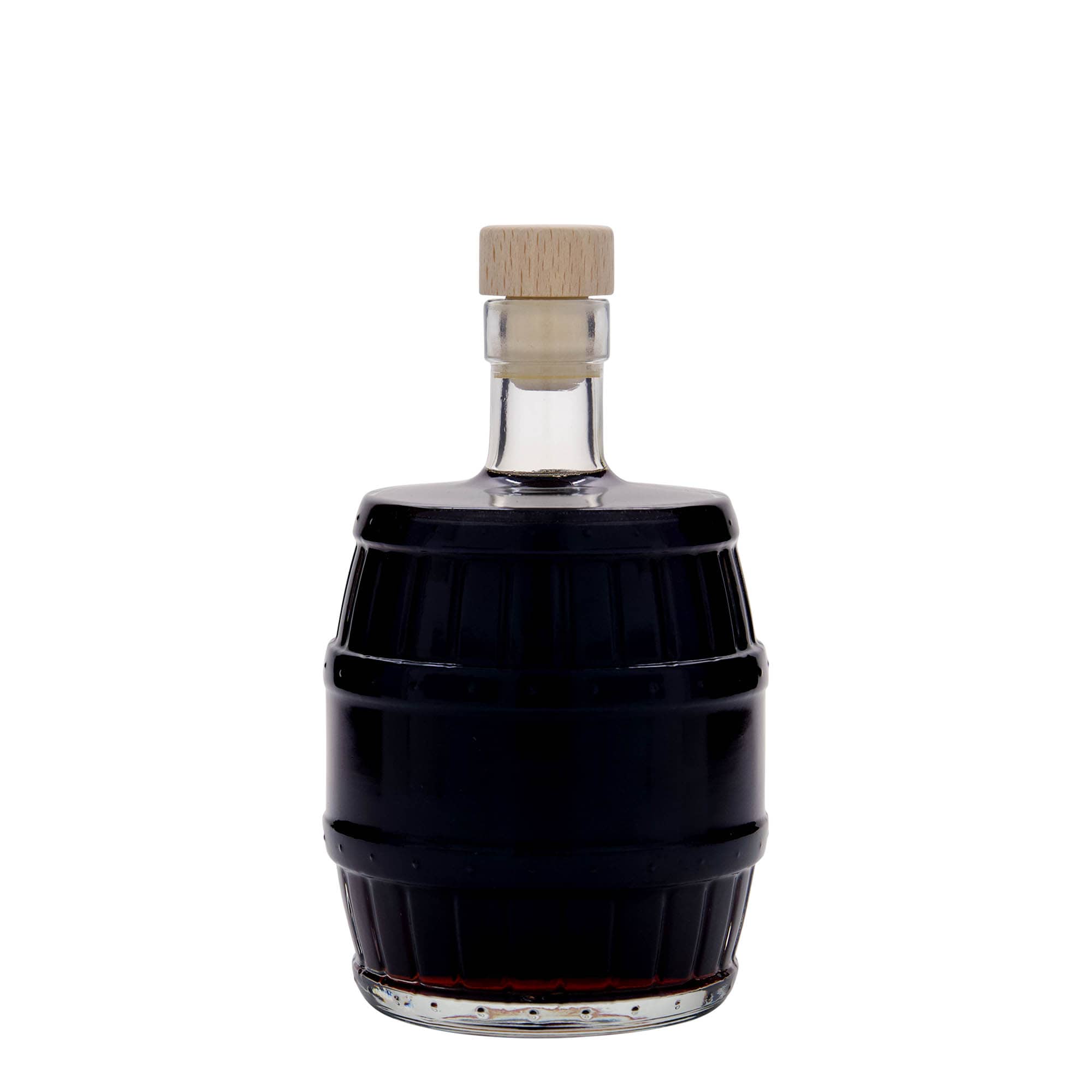 Γυάλινο μπουκάλι 'Βαρέλι' 500 ml, στόμιο: φελλός