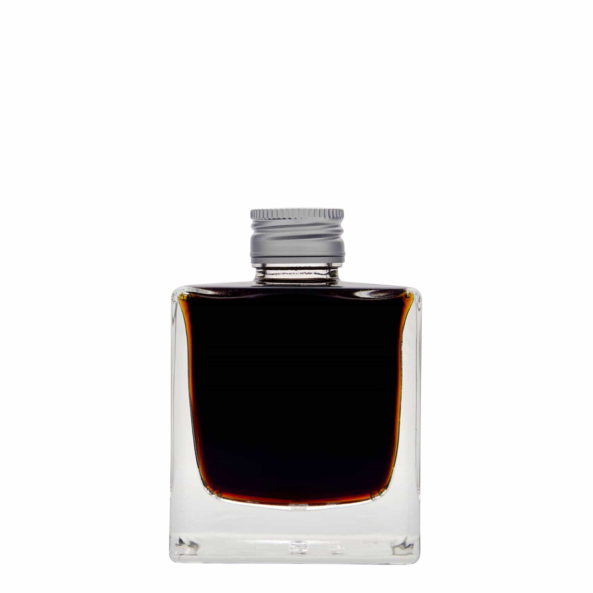 Γυάλινο μπουκάλι 'Cube' 200 ml, τετράγωνο, στόμιο: PP 28