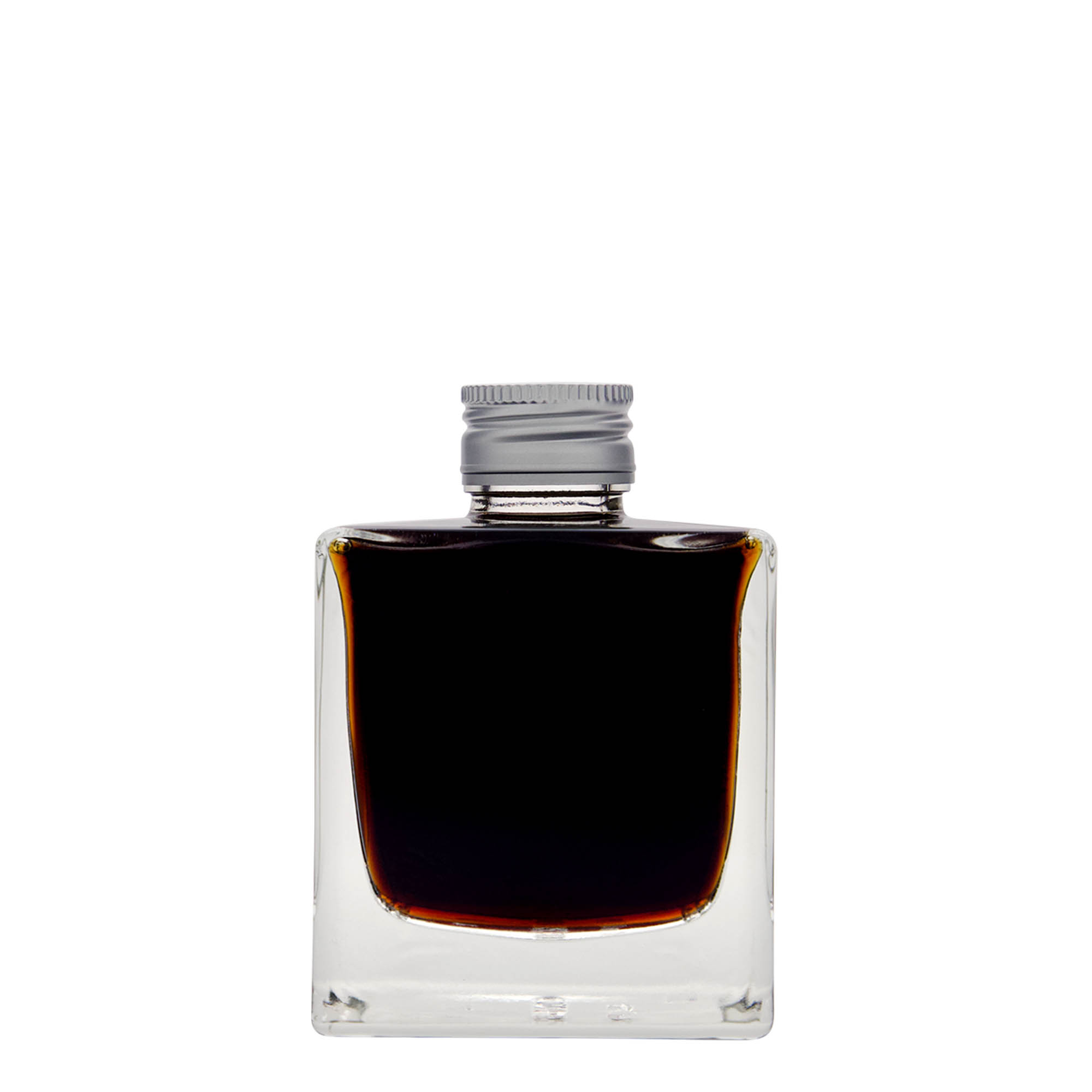 Γυάλινο μπουκάλι 'Cube' 200 ml, τετράγωνο, στόμιο: PP 28 Γυάλινο μπουκάλι 'Cube' 200 ml, τετράγωνο, στόμιο: PP 28