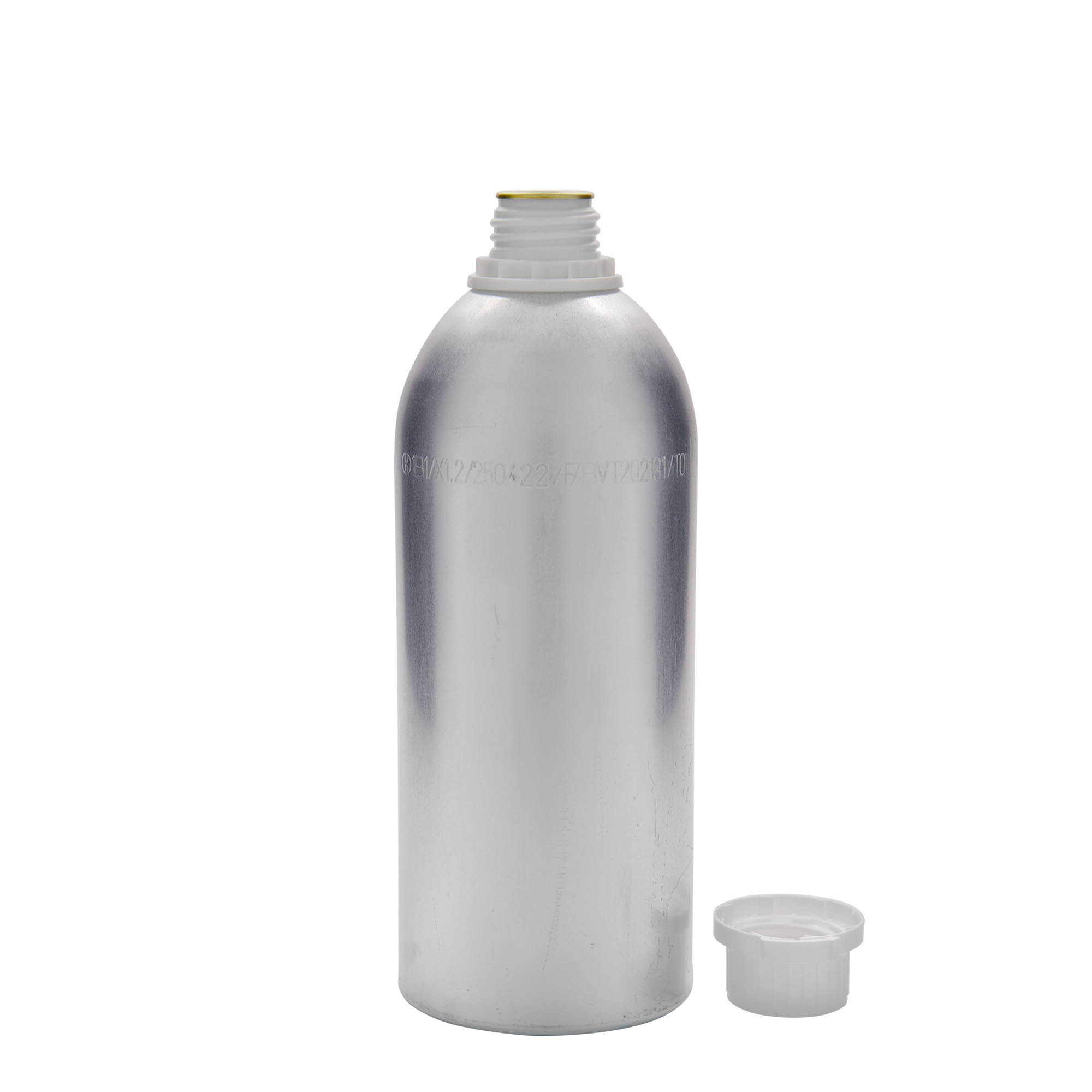 Μπουκάλι αλουμινίου 1100 ml, μεταλλικό, ασημί, στόμιο: DIN 32