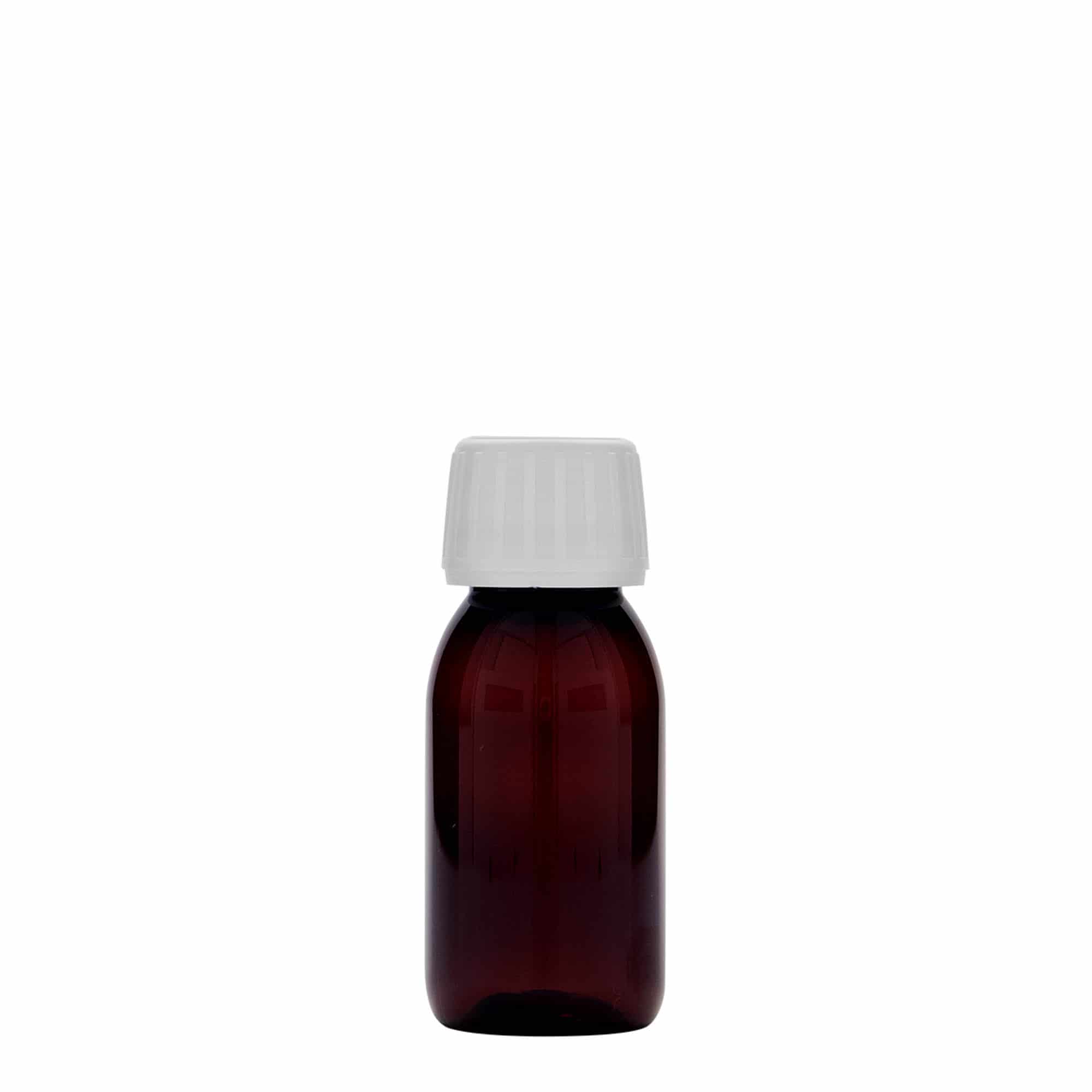 Μπουκάλι φαρμάκου PET 60 ml, καφέ, πλαστικό, στόμιο: PP 28