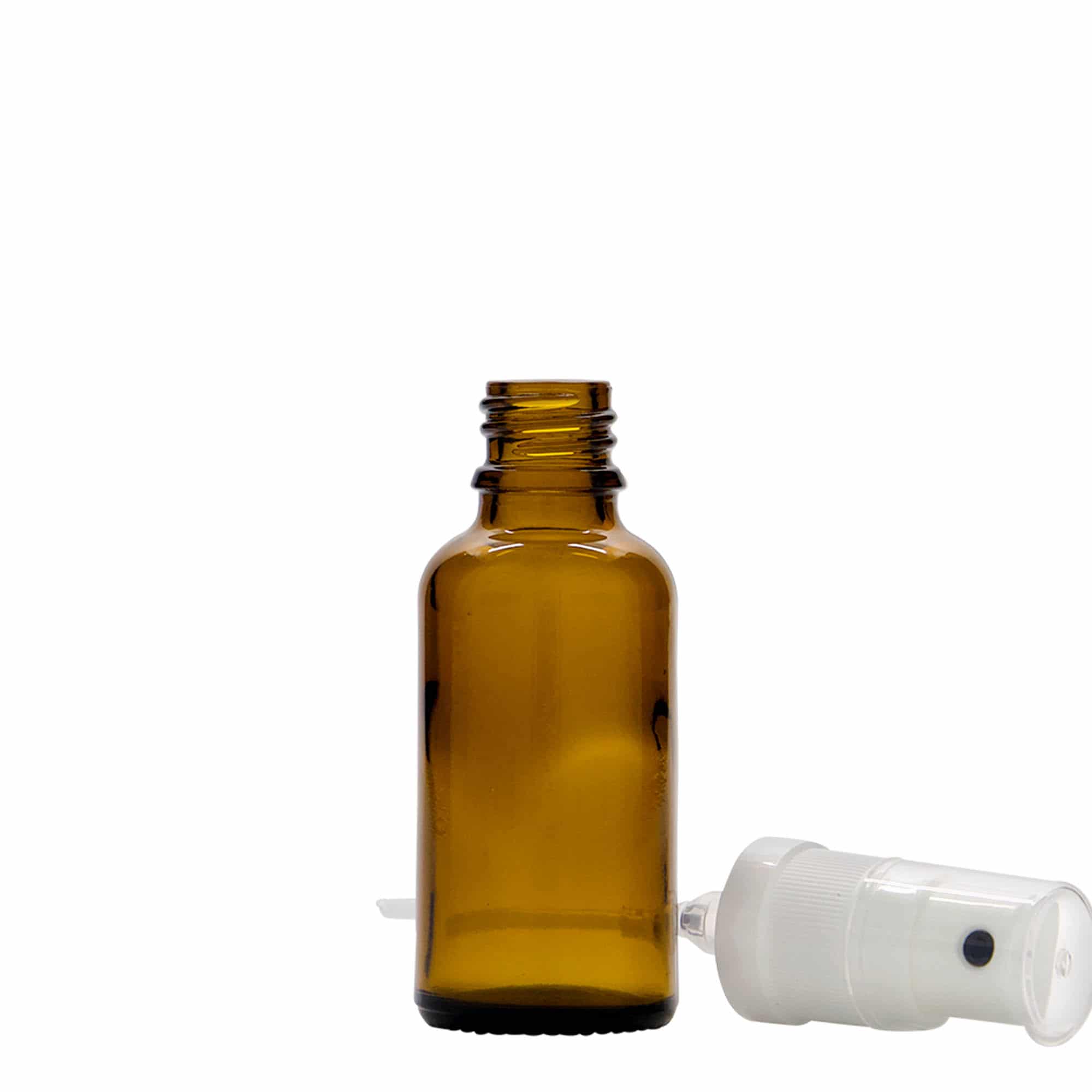 Μπουκάλι ψεκασμού φαρμάκου 30 ml, γυάλινο, καφέ, στόμιο: DIN 18