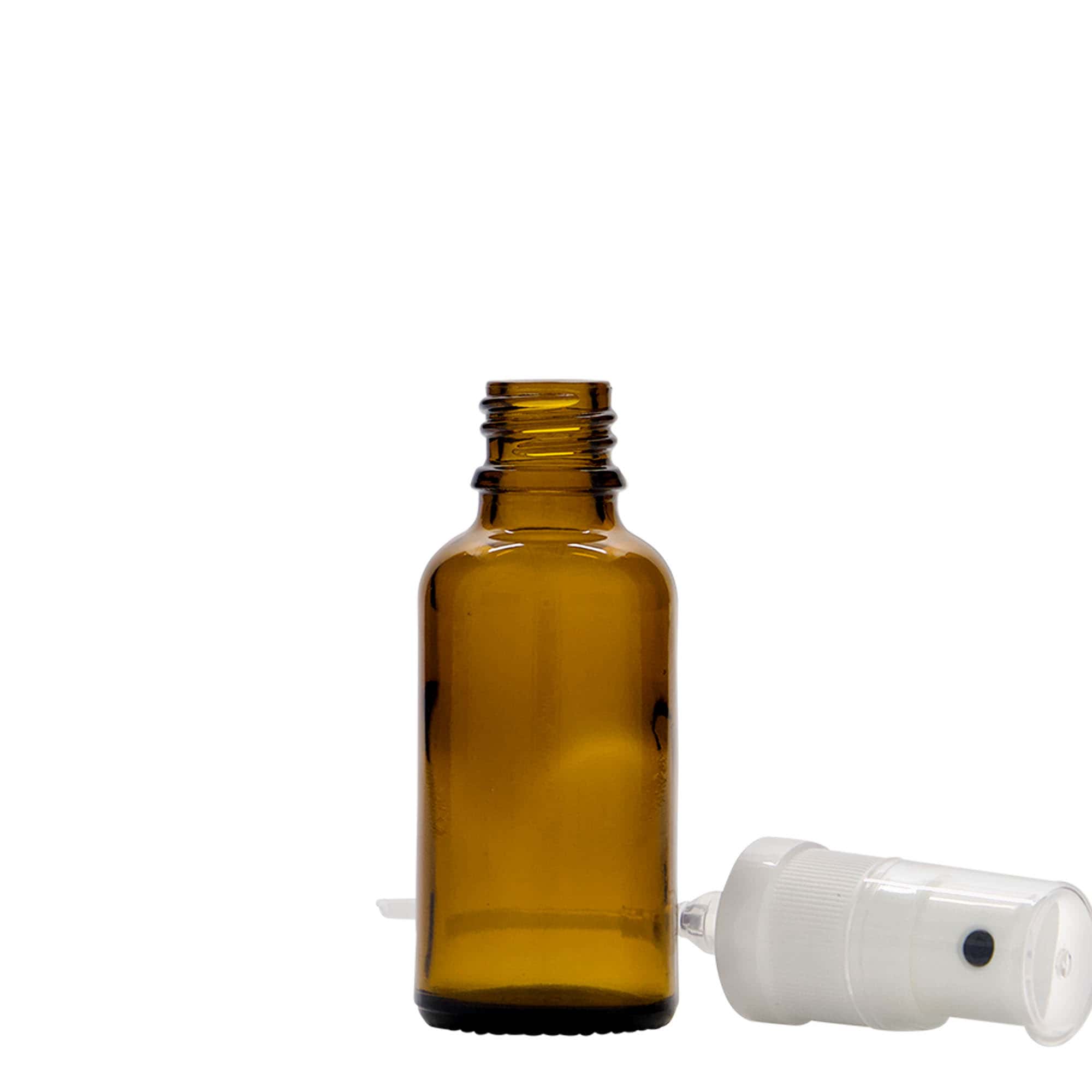 Μπουκάλι ψεκασμού φαρμάκου 30 ml, γυάλινο, καφέ, στόμιο: DIN 18