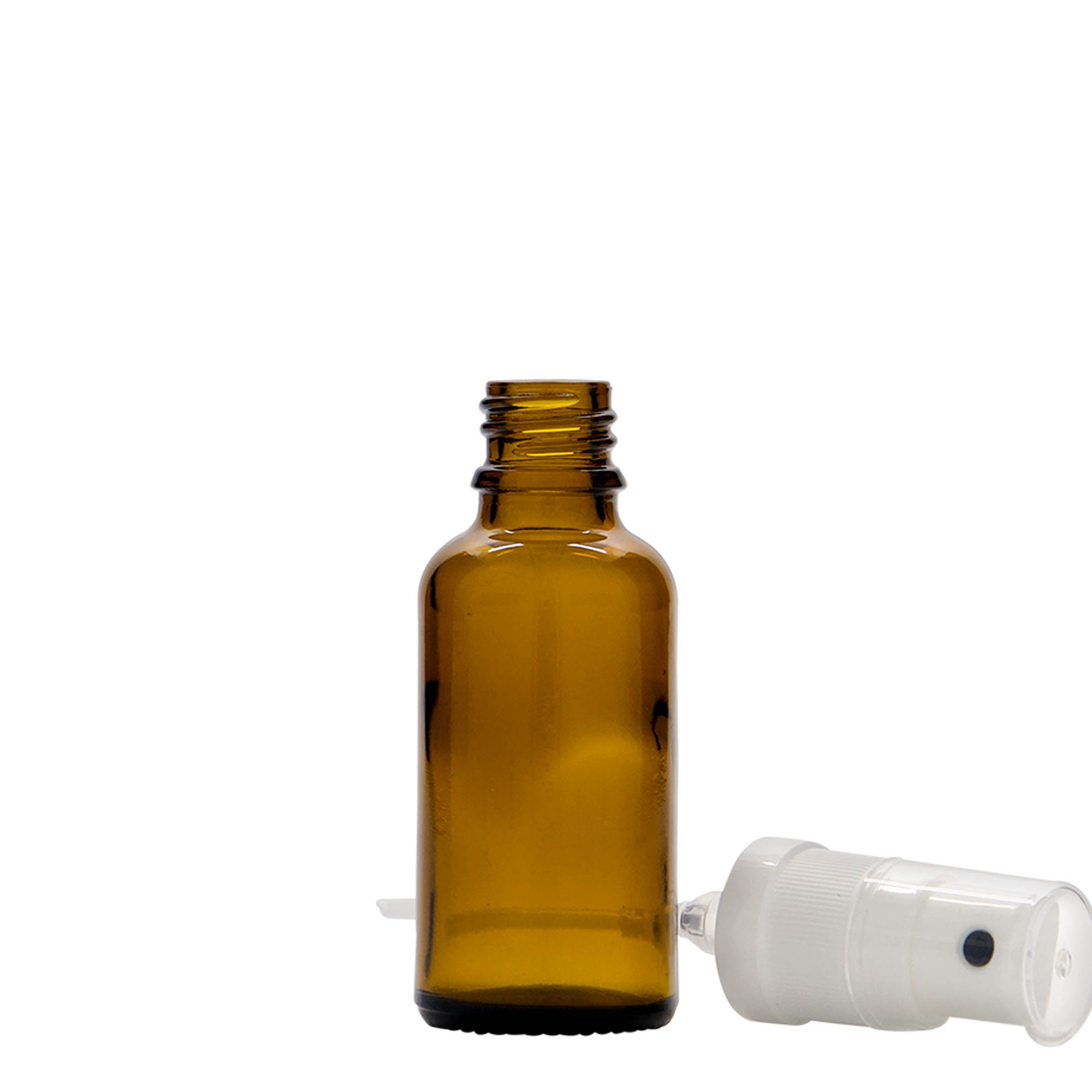 Μπουκάλι ψεκασμού φαρμάκου 30 ml, γυάλινο, καφέ, στόμιο: DIN 18 Μπουκάλι ψεκασμού φαρμάκου 30 ml, γυάλινο, καφέ, στόμιο: DIN 18