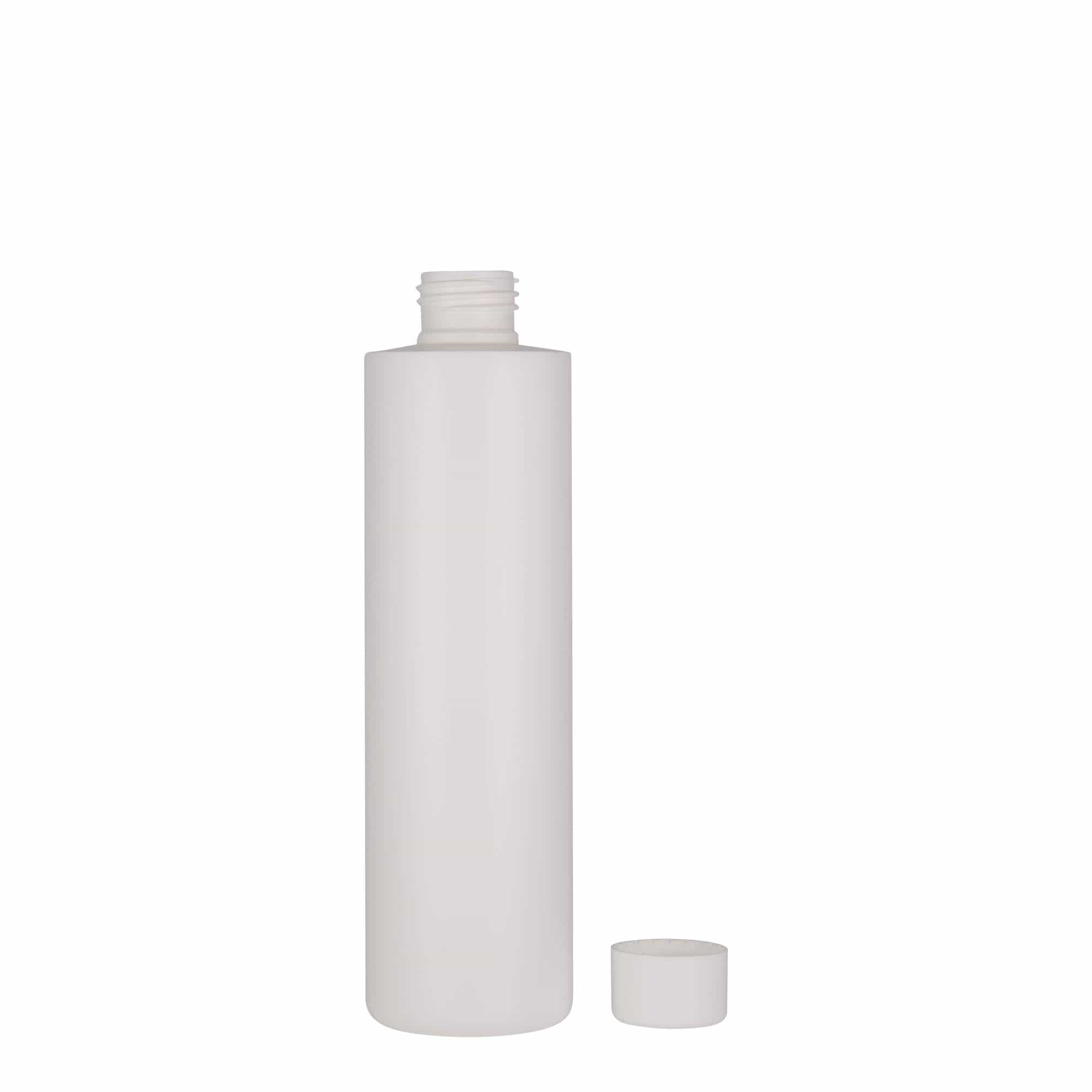 250 ml πλαστικό μπουκάλι 'Pipe', HDPE, λευκό, στόμιο: 24/410