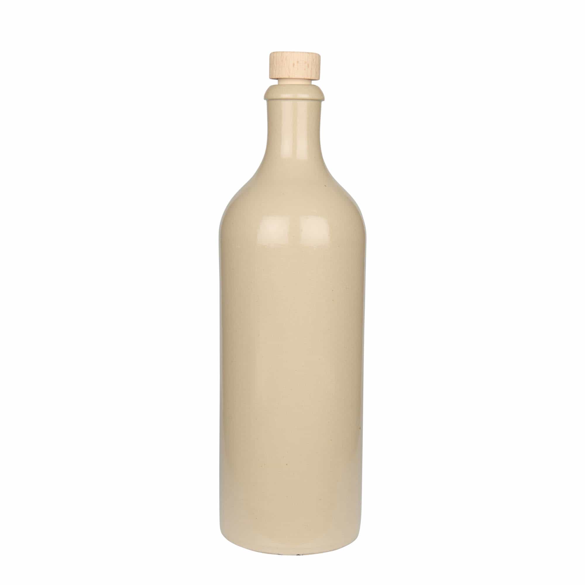 Κεραμικό μπουκάλι 750 ml, κεραμικό, μπεζ, στόμιο: φελλός