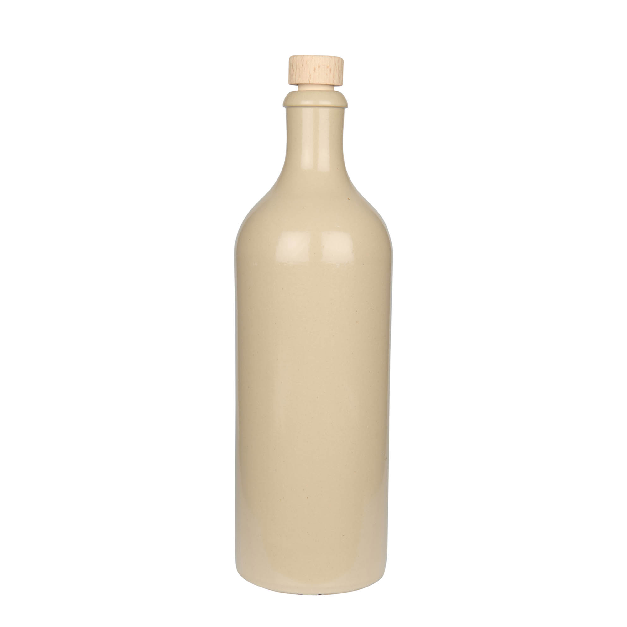 Κεραμικό μπουκάλι 750 ml, κεραμικό, μπεζ, στόμιο: φελλός