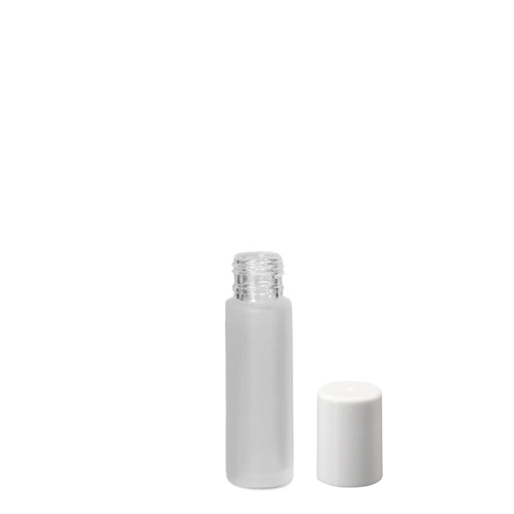 10 ml Roll-On-Flasche, Glas, geeist, Mündung: Schraubverschluss