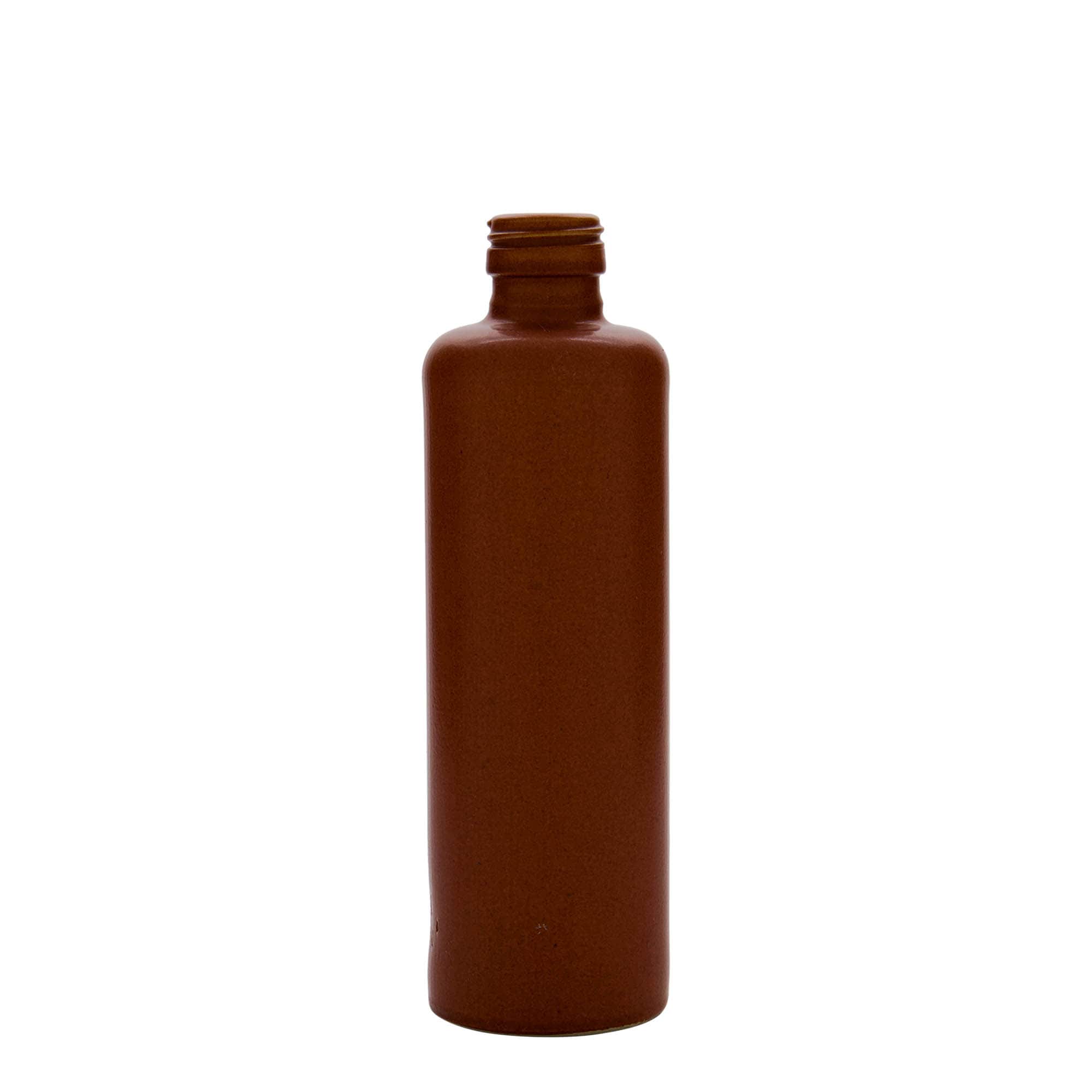 Κεραμικό μπουκάλι 350 ml, κεραμικό, κόκκινο-καφέ, στόμιο: PP 31,5