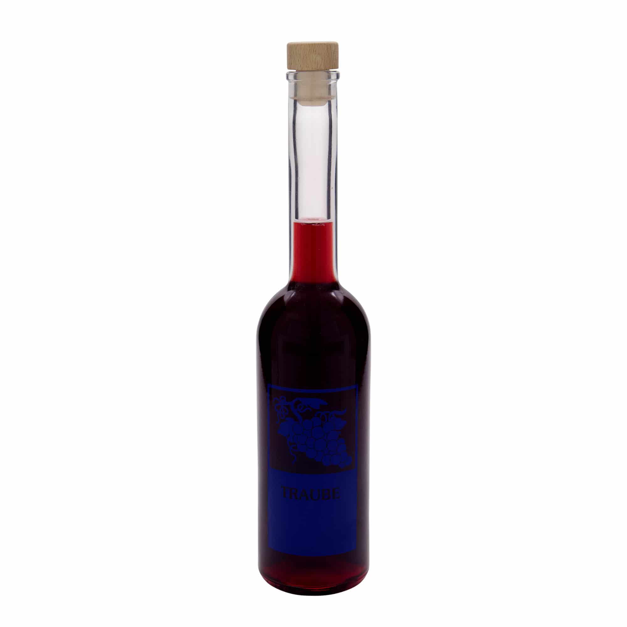 Γυάλινο μπουκάλι 'Opera' 500 ml, σχέδιο: σταφύλια, στόμιο: φελλός