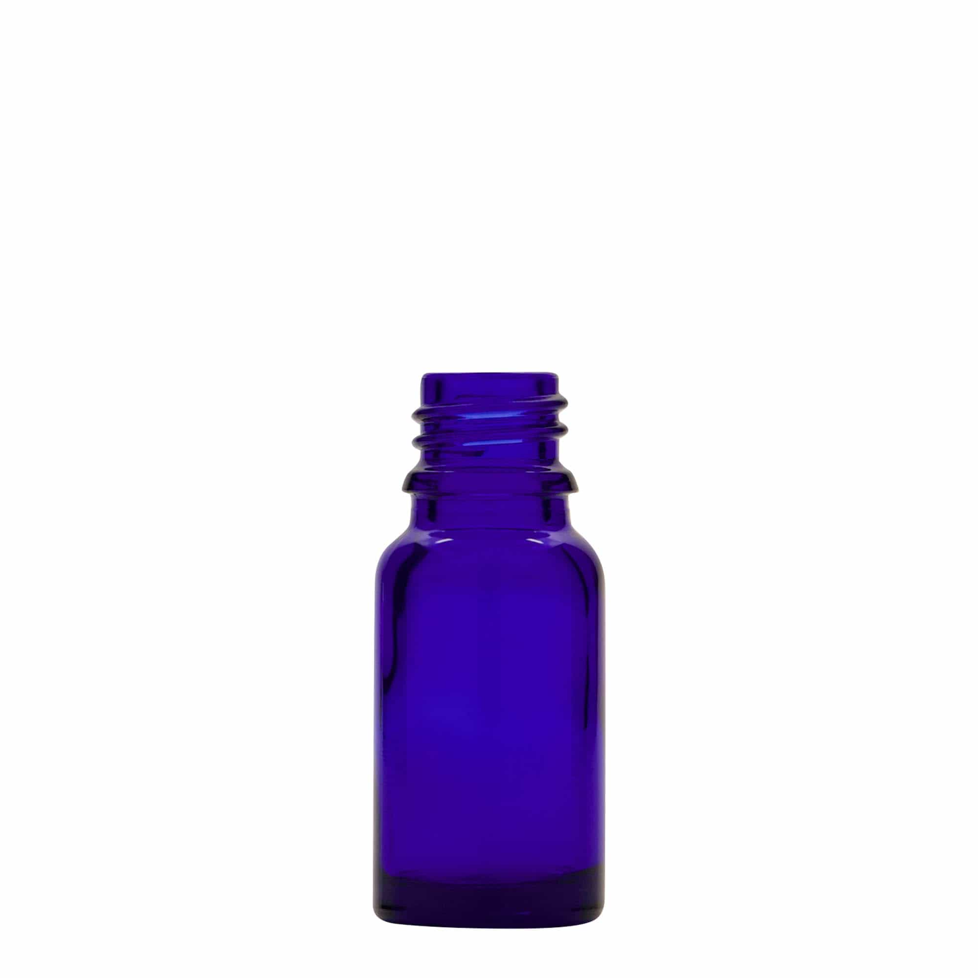 Μπουκάλι φαρμάκου με σταγονόμετρο 10 ml, γυάλινο, μπλε ρουά-κόκκινο, στόμιο: DIN 18