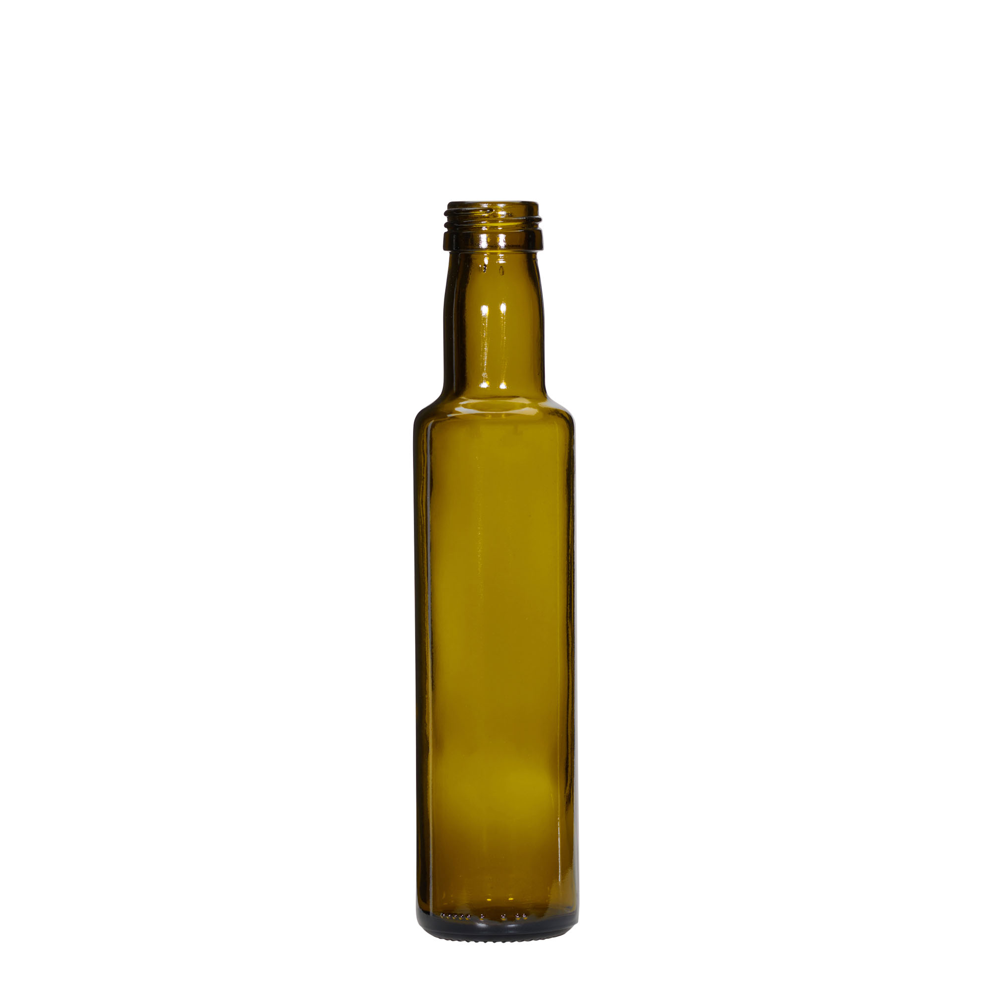 250 ml γυάλινο μπουκάλι 'Dorica', παλαιωμένο πράσινο, στόμιο: PP 31,5