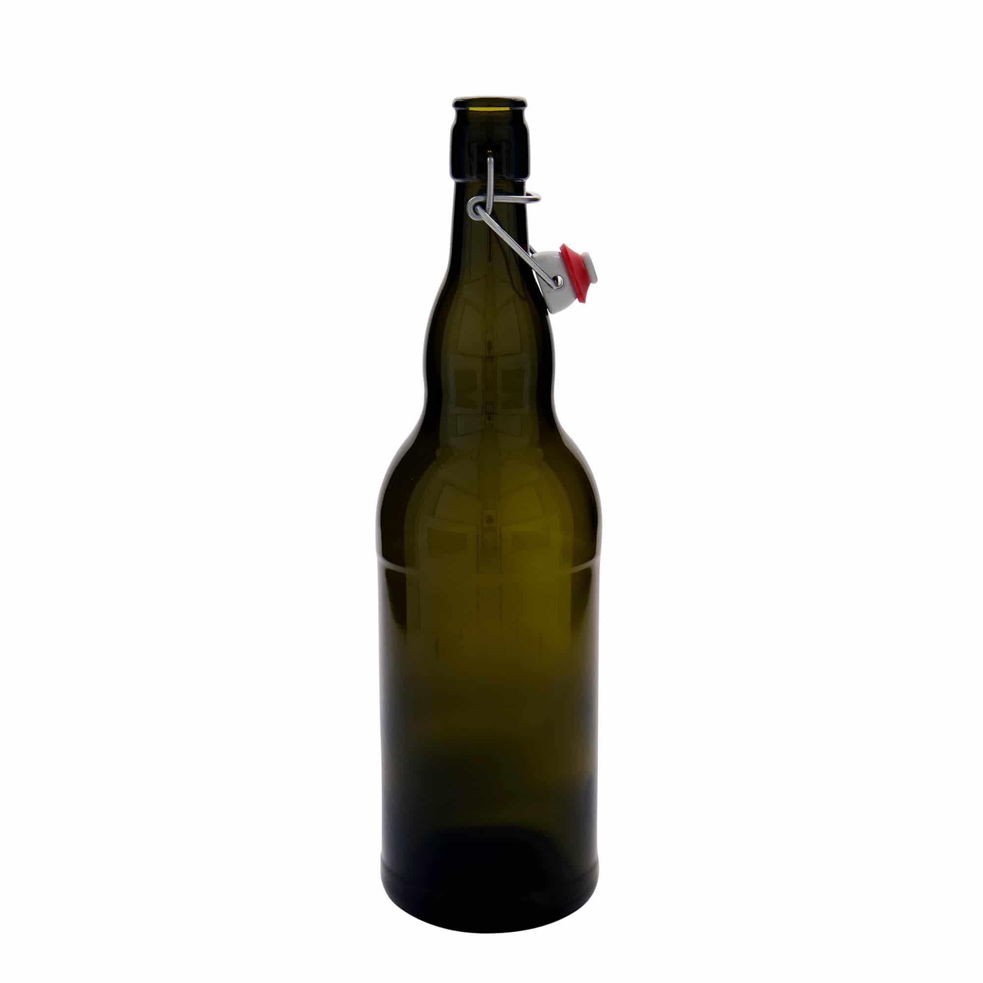 Μπουκάλι βελγικής μπύρας 1.000 ml, γυάλινο, πράσινο αντικέ, στόμιο: μηχανικό πώμα