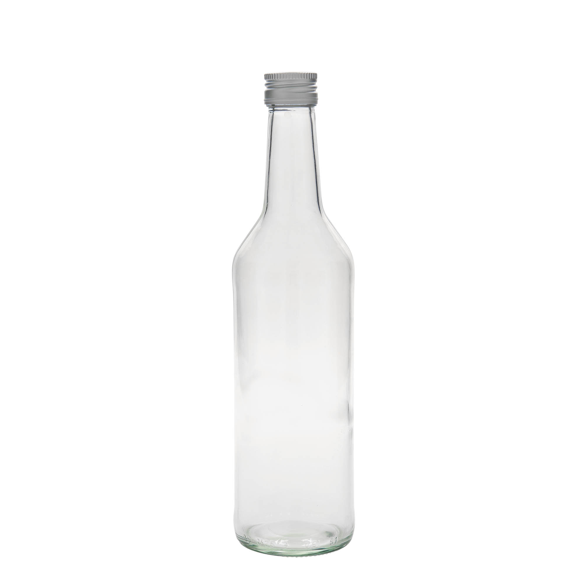 Γυάλινο μπουκάλι με ίσιο λαιμό 500 ml, στόμιο: PP 28 Γυάλινο μπουκάλι με ίσιο λαιμό 500 ml, στόμιο: PP 28