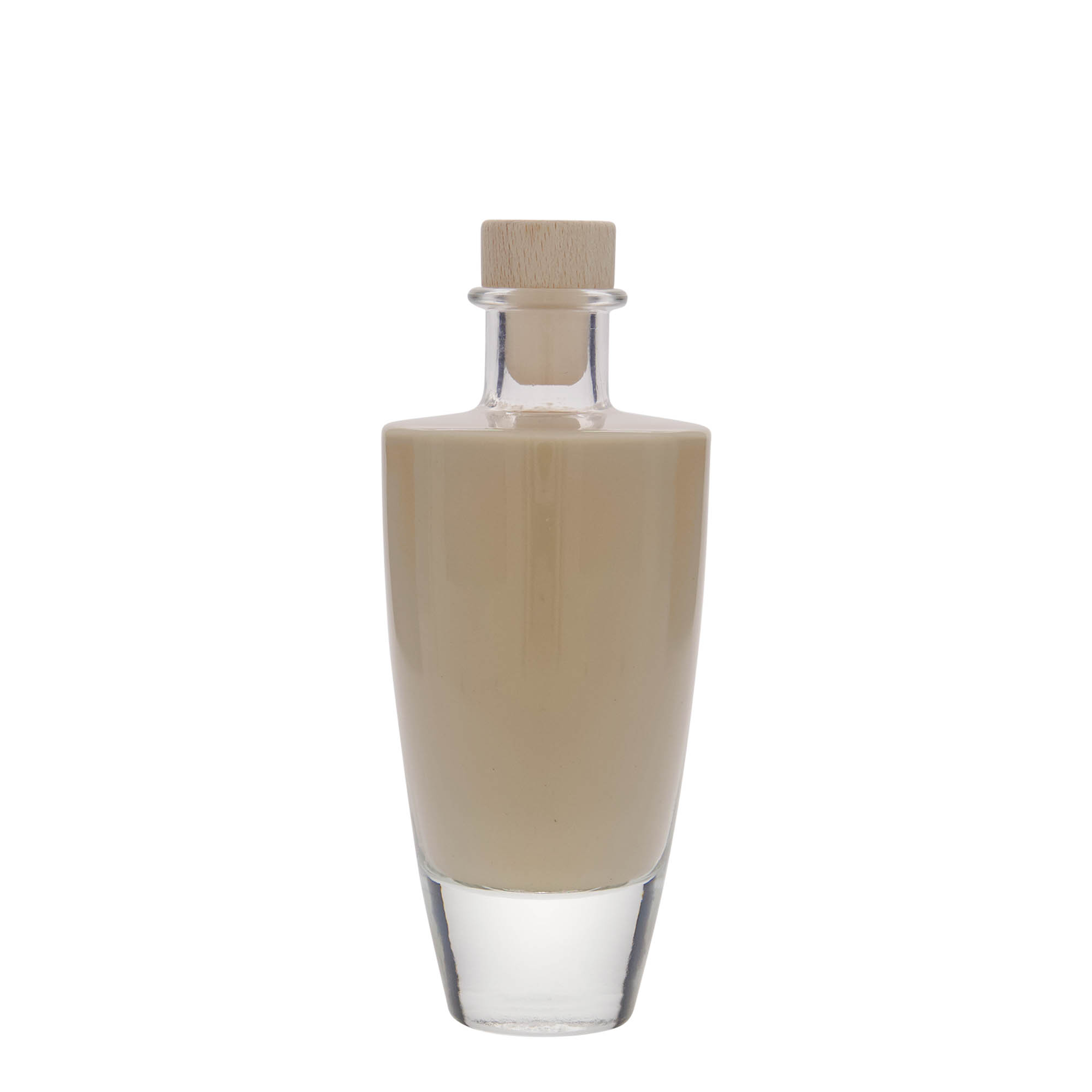 Γυάλινο μπουκάλι 'Vanessa' 200 ml, οβάλ, στόμιο: φελλός