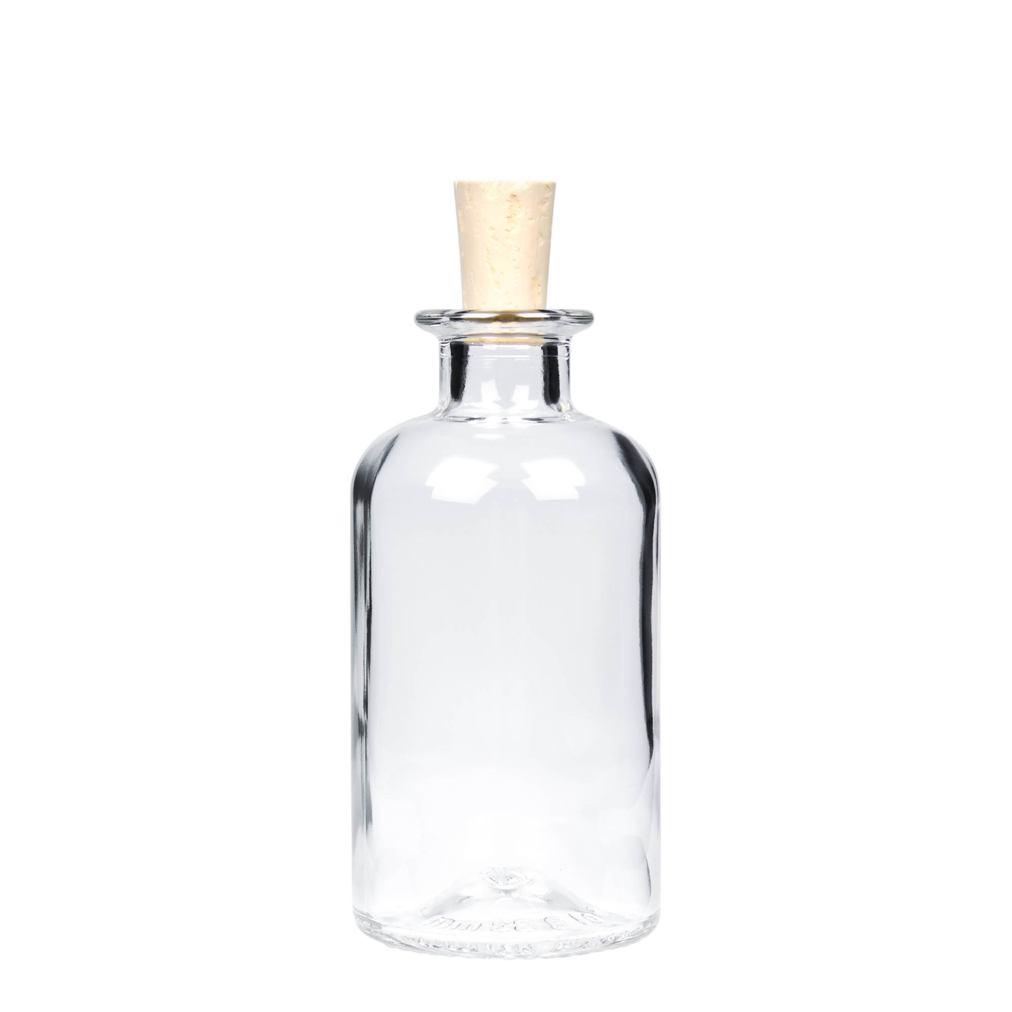 250 ml γυάλινο μπουκάλι φαρμακοποιού, στόμιο: φελλός