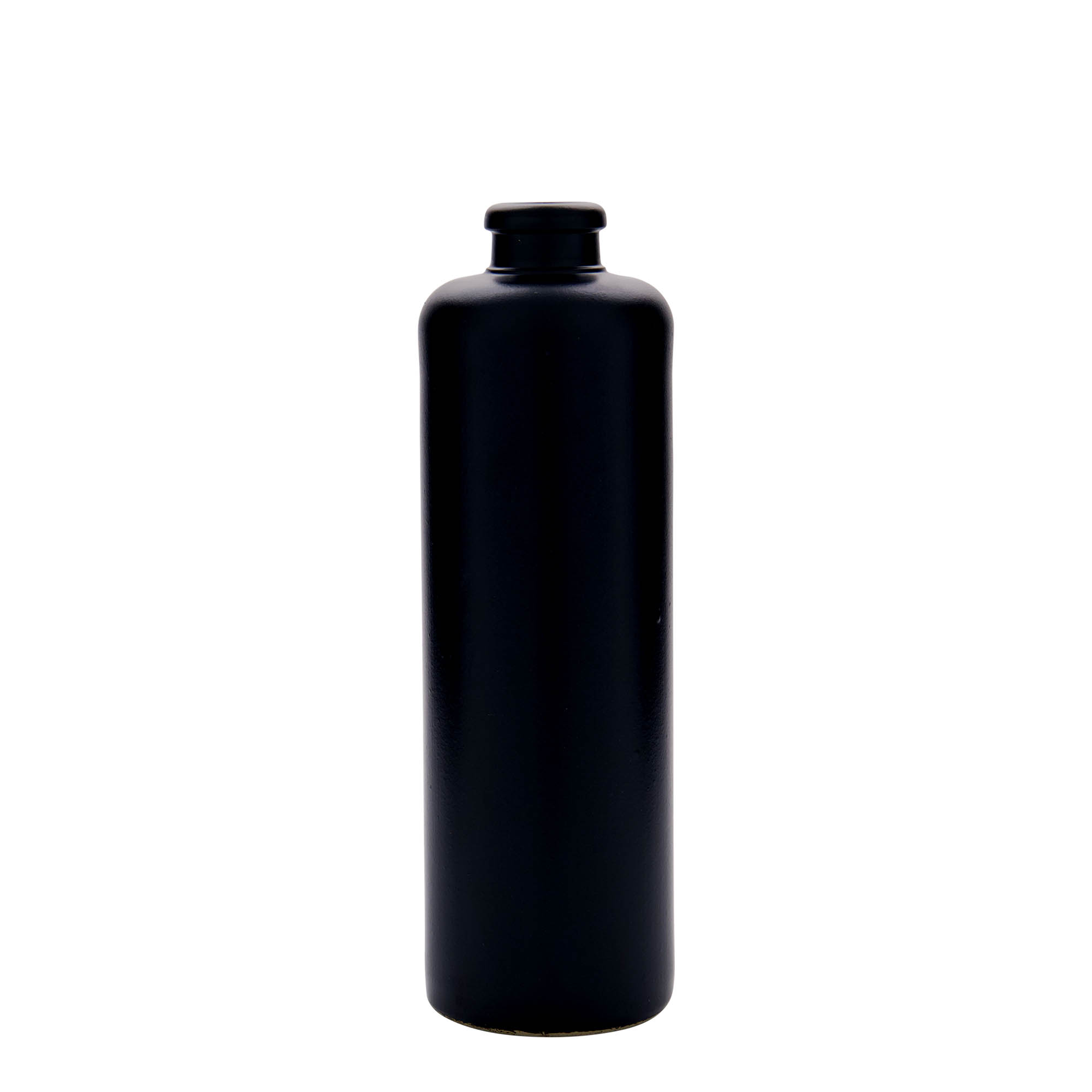 Κεραμικό μπουκάλι 500 ml, κεραμικό, μαύρο, στόμιο: φελλός