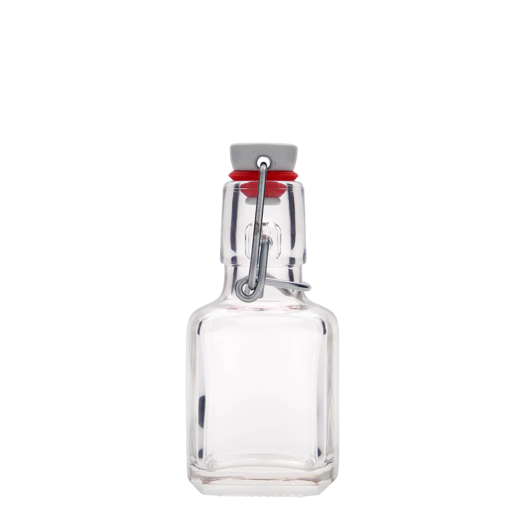 Γυάλινο μπουκάλι 'Kubica' 100 ml, τετράγωνο, στόμιο: μηχανικό πώμα