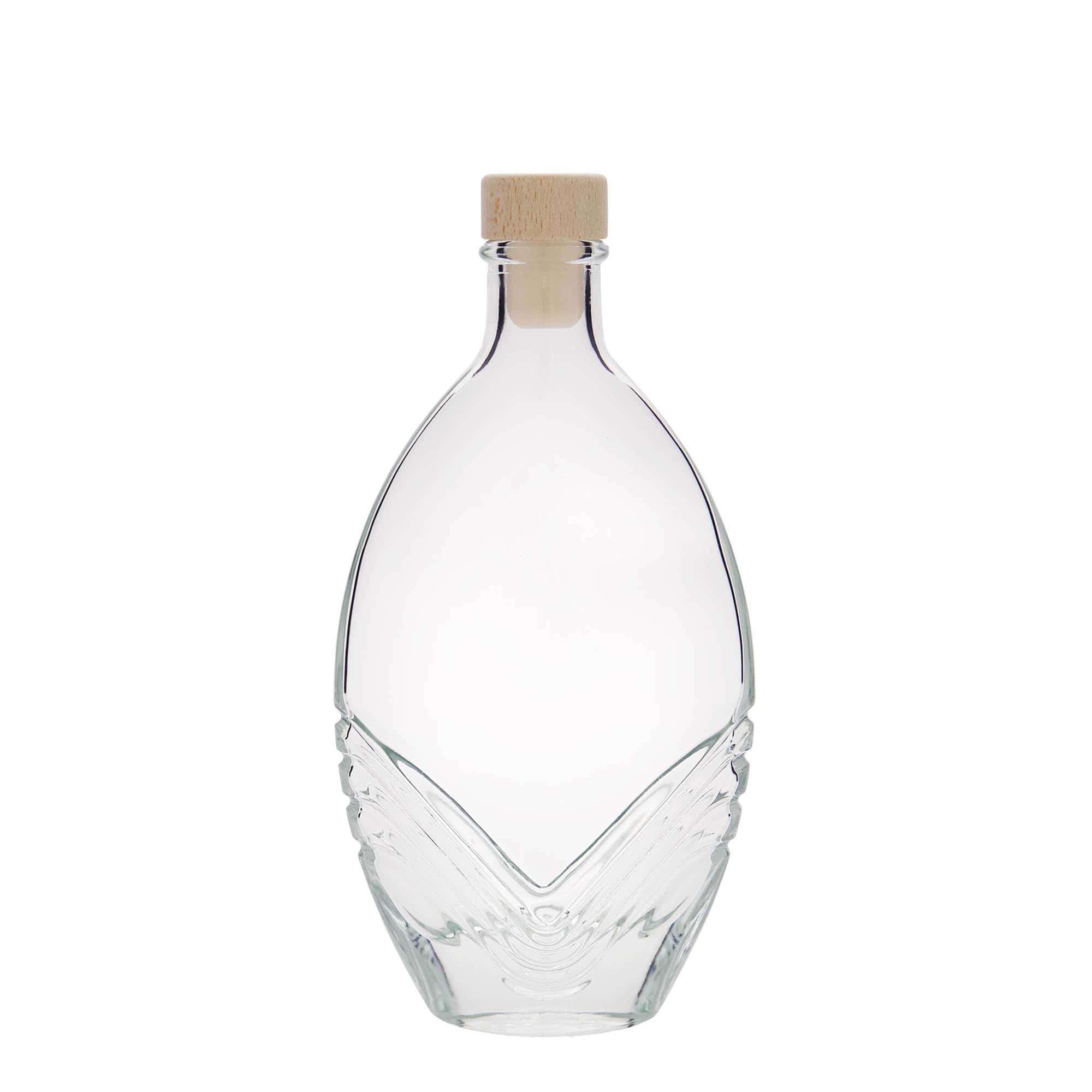 Γυάλινο μπουκάλι 'Florence' 200 ml, οβάλ, στόμιο: φελλός