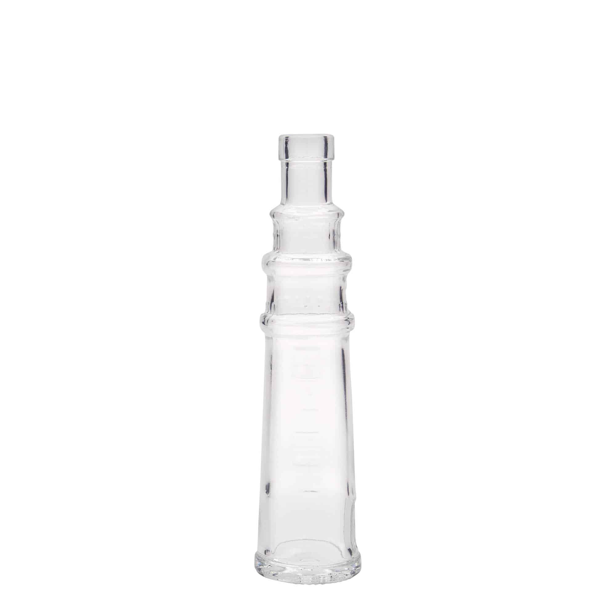 Γυάλινο μπουκάλι φαρμακείου 'Φάρος' 100 ml, στόμιο: φελλός Γυάλινο μπουκάλι φαρμακείου 'Φάρος' 100 ml, στόμιο: φελλός