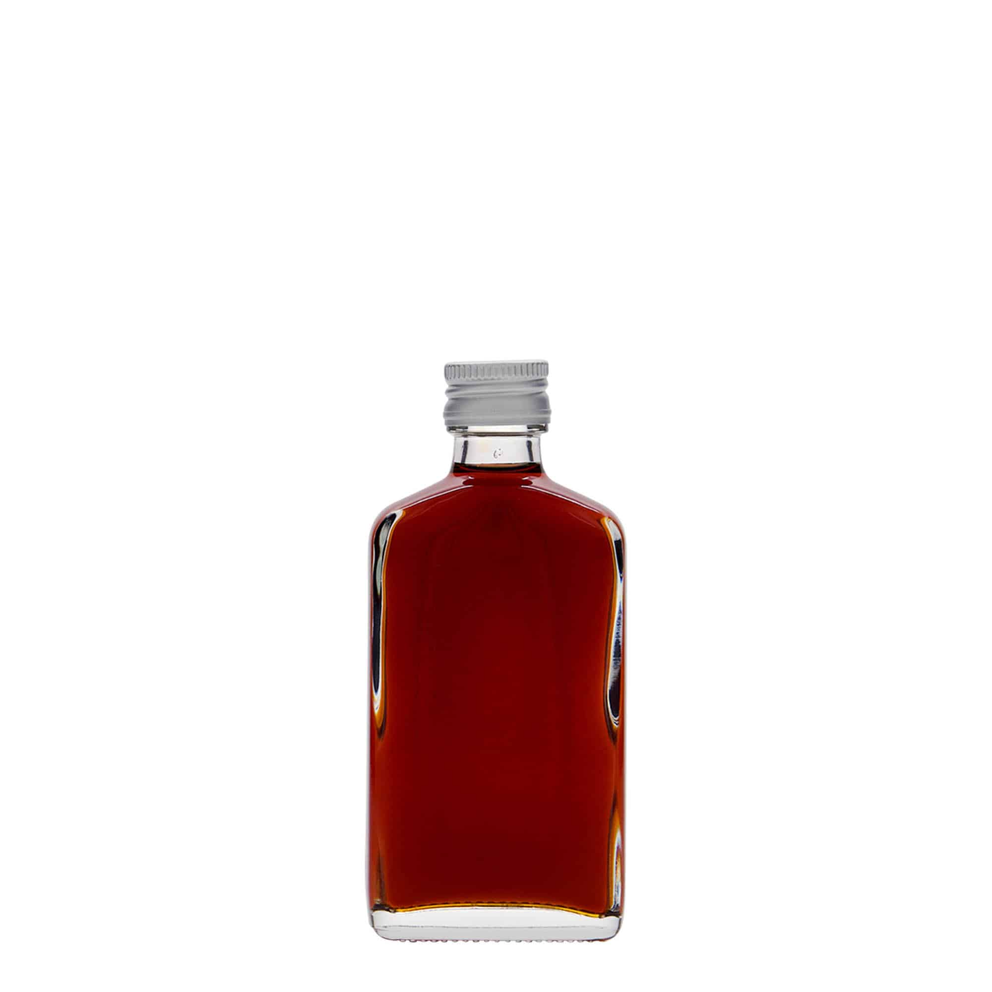 Φλασκί τσέπης 50 ml, ορθογώνιο, γυάλινο, στόμιο: PP 18