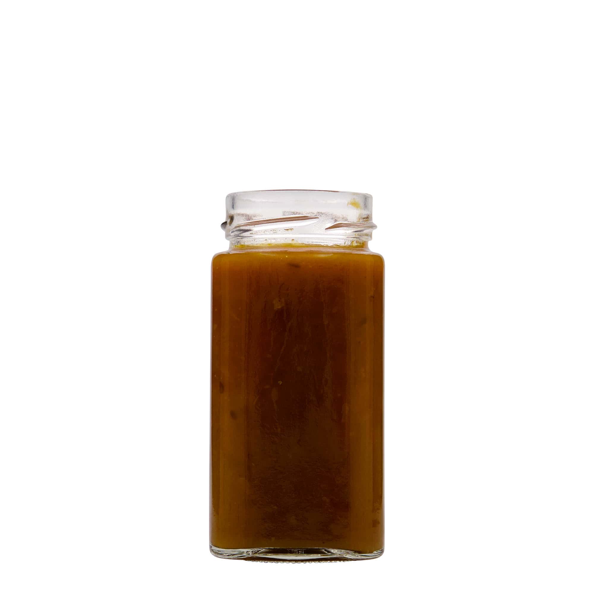 Τετράγωνο βάζο 'Funny' 314 ml, στόμιο: deep twist-off (DTO 58)