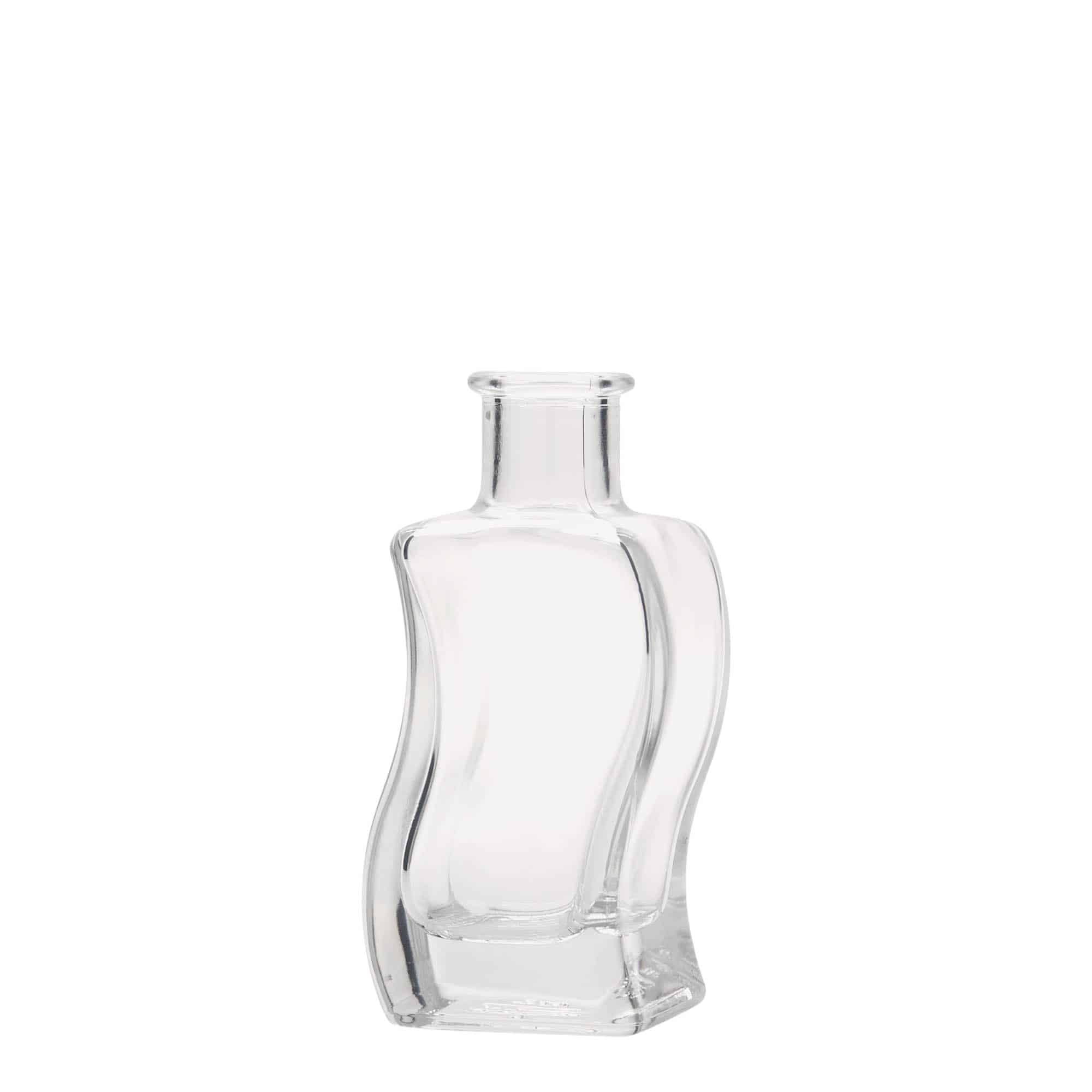 Γυάλινο μπουκάλι 'Κύμα' 100 ml, τετράγωνο, στόμιο: φελλός