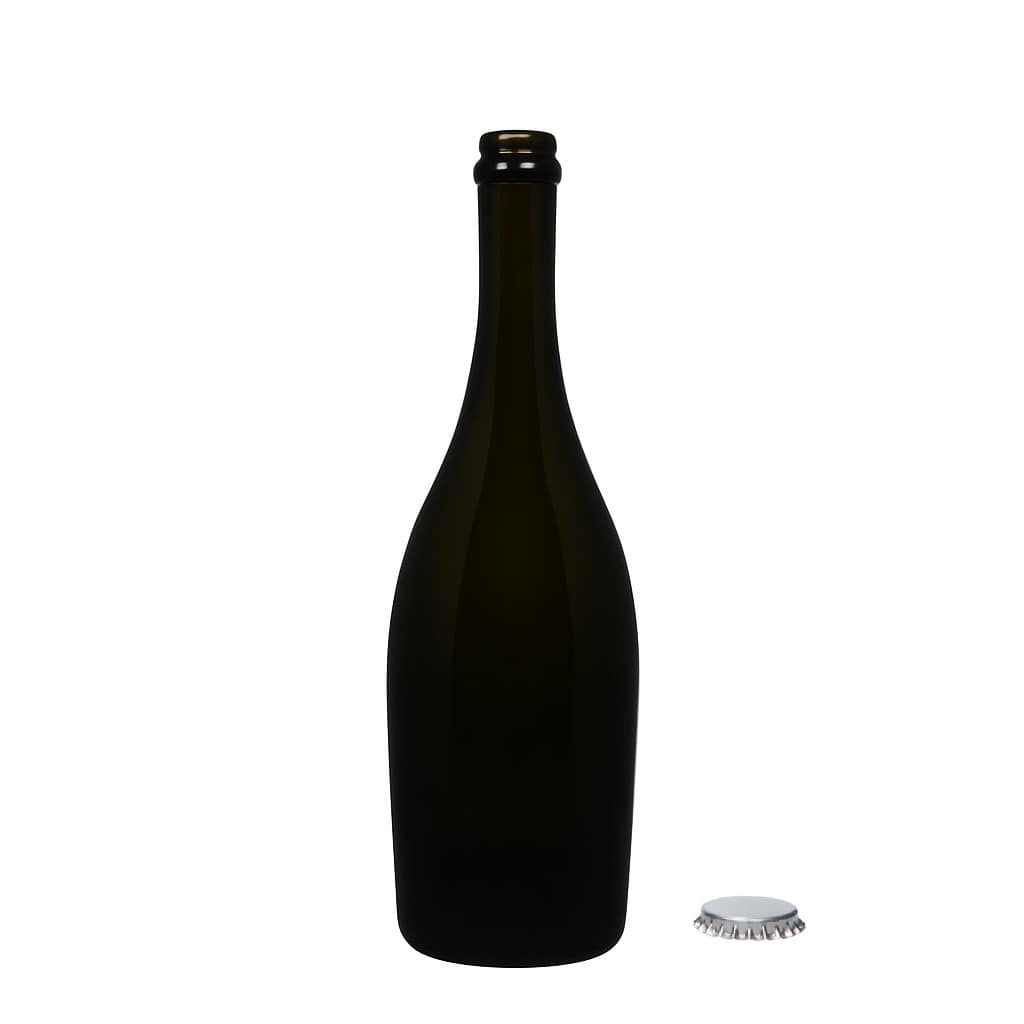 750 ml φιάλη σαμπάνιας 'Carmen', γυαλί, παλαιωμένο πράσινο, στόμιο: καπάκι κορώνας