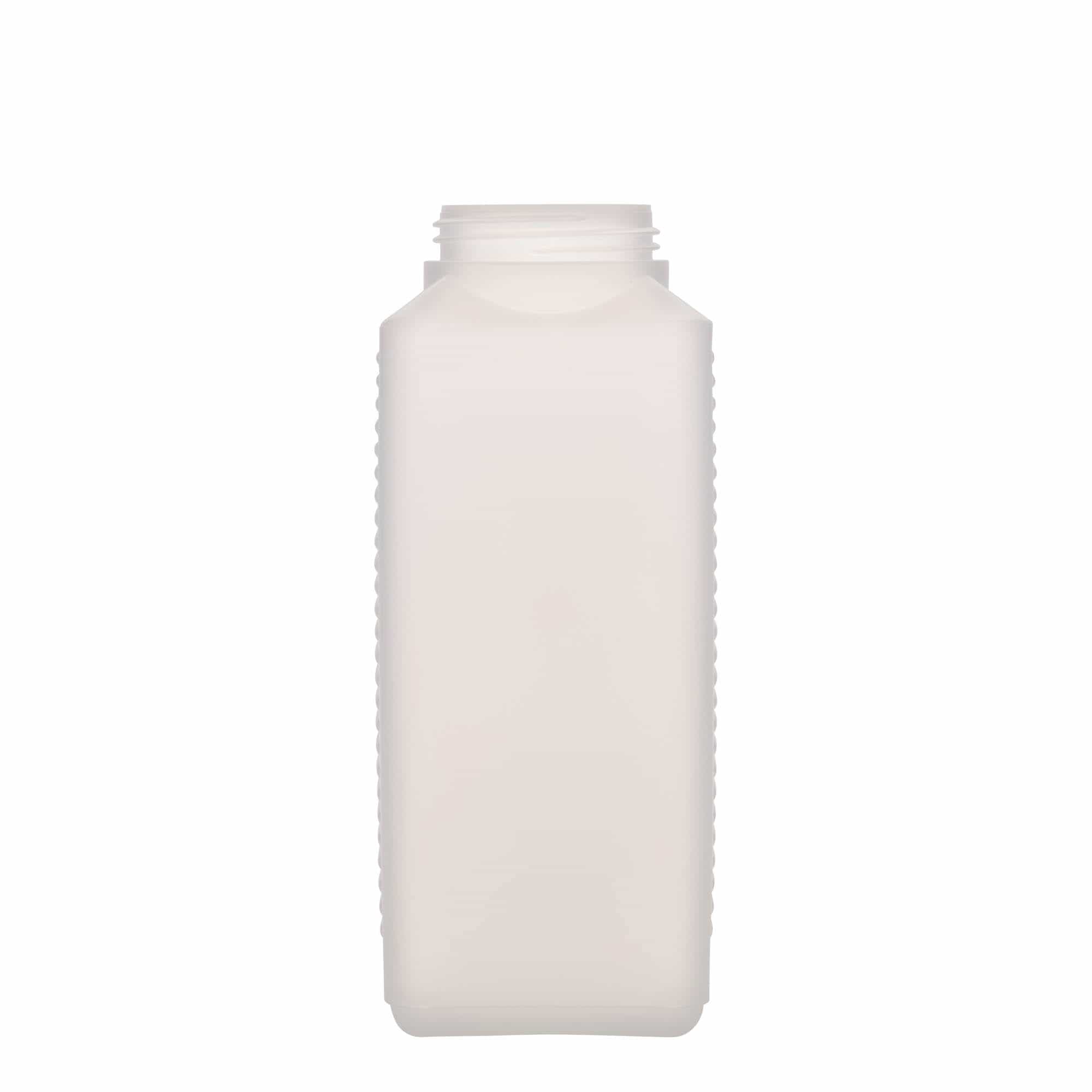 Μπουκάλι με φαρδύ λαιμό 1.000 ml, ορθογώνιο, πλαστικό HDPE, φυσικό χρώμα, στόμιο: DIN 60 EPE Μπουκάλι με φαρδύ λαιμό 1.000 ml, ορθογώνιο, πλαστικό HDPE, φυσικό χρώμα, στόμιο: DIN 60 EPE